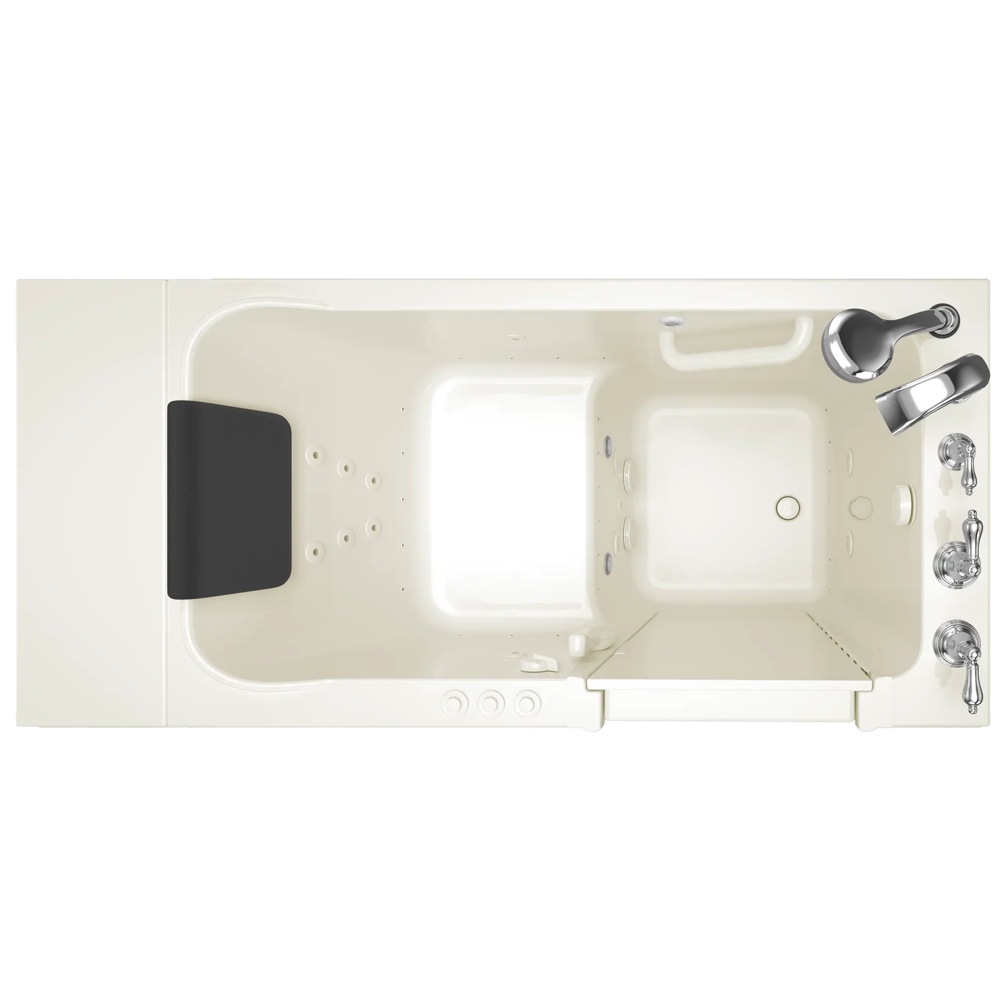 Acrylic Luxury Series 28 x 48-Inch Walk-in Tub With Combination Air Spa and Whirlpool Systems - Right-Hand Drain With Faucet // LINEN // 170568_Top_2848_119_CRL_ST4828RD-BC_0_CDNwebp.webp