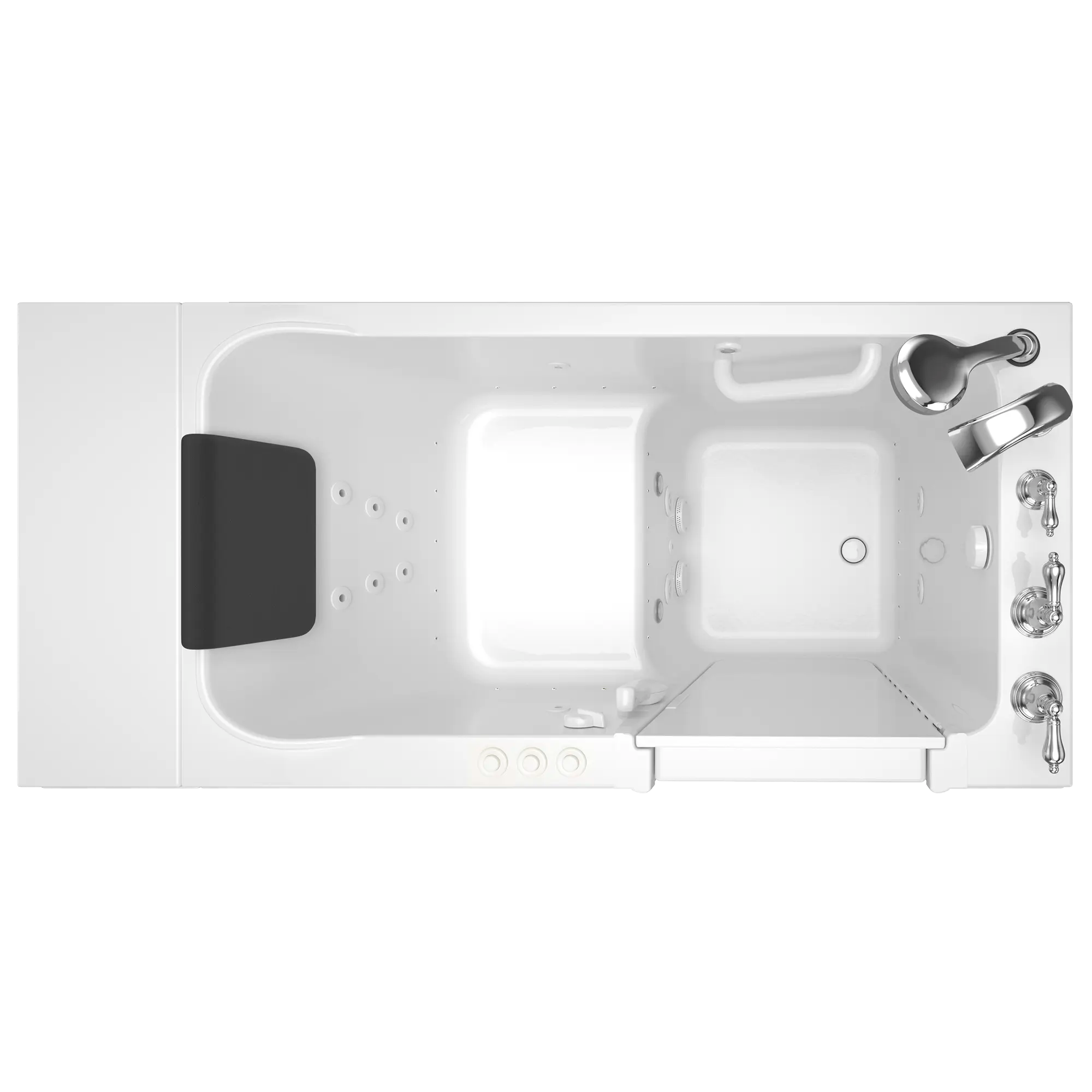 Acrylic Luxury Series 28 x 48-Inch Walk-in Tub With Combination Air Spa and Whirlpool Systems - Right-Hand Drain With Faucet // WHITE // 170570_Top_2848_119_CRW_ST4828RD-WH_0_CDNwebp.webp