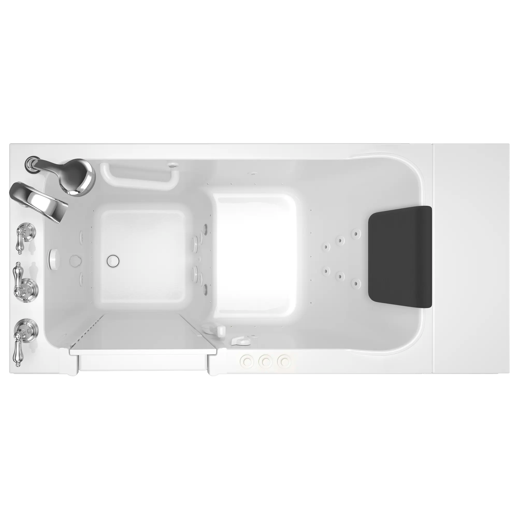 Acrylic Luxury Series 28 x 48-Inch Walk-in Tub With Combination Air Spa and Whirlpool Systems - Left-Hand Drain With Faucet // WHITE // 170571_Top_2848_119_CLW_ST4828LD-WH_0_CDNwebp.webp