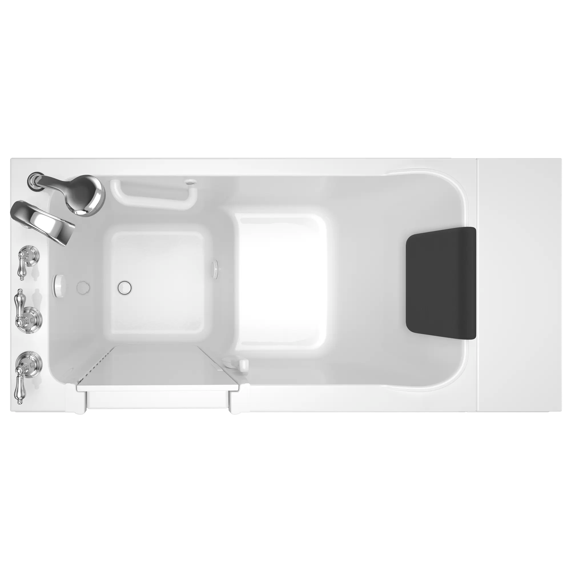 Acrylic Luxury Series 28 x 48-Inch Walk-in Tub With Soaker System - Left-Hand Drain With Faucet // WHITE // 170573_Top_2848_119_SLW_ST4828LS-WH_0_CDNwebp.webp