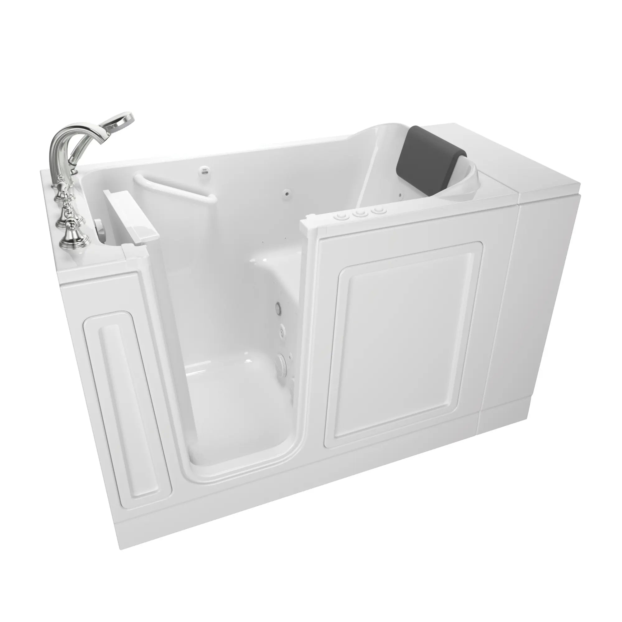 Acrylic Luxury Series 28 x 48-Inch Walk-in Tub With Combination Air Spa and Whirlpool Systems - Left-Hand Drain With Faucet // WHITE // 170588_2848119CLW_ST4828LD-WH_KO_0_CDNwebp.webp