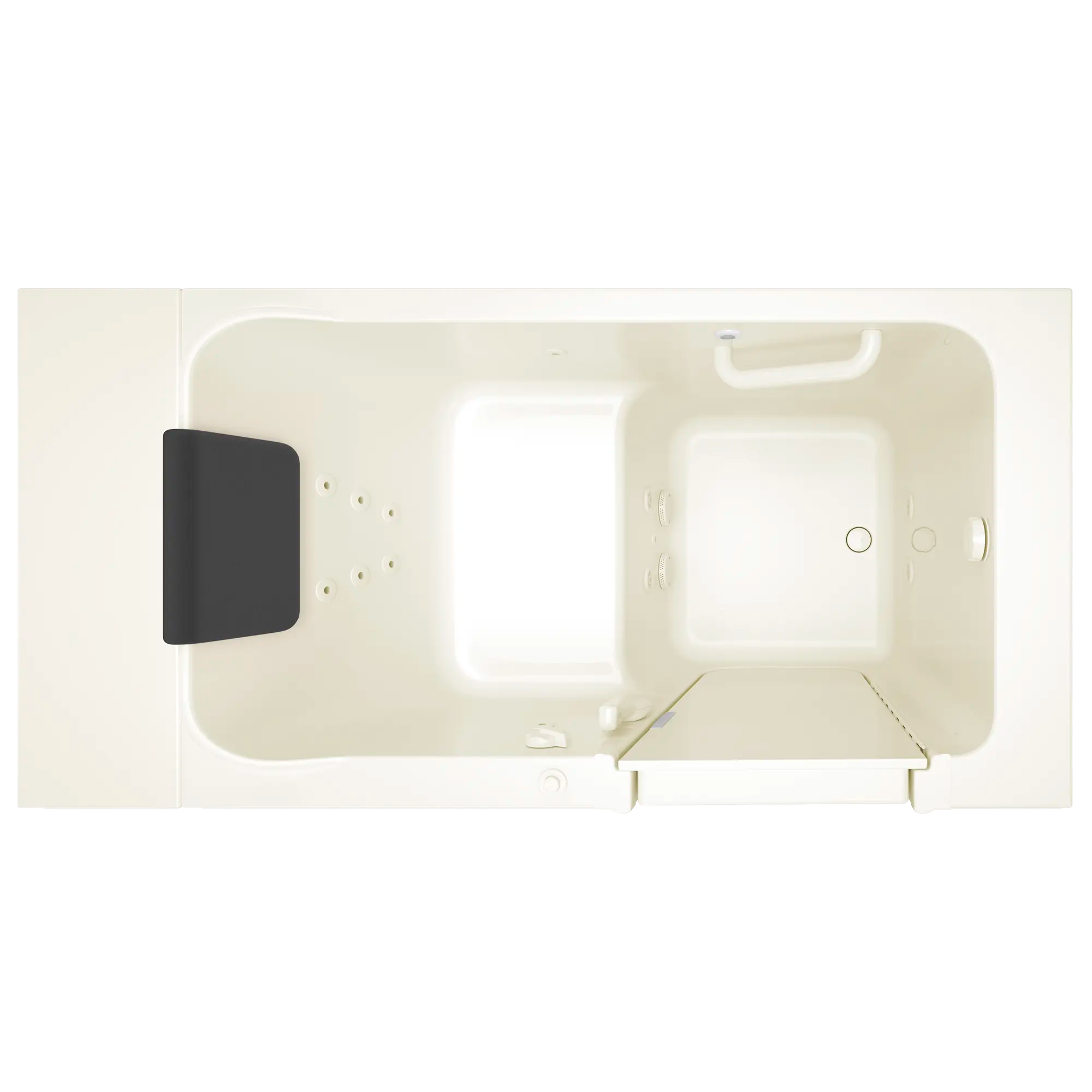 Acrylic Luxury Series 30 x 51 -Inch Walk-in Tub With Whirlpool System - Right-Hand Drain // LINEN // 170608_Top_3051_115_WRL_0_CDNwebp.webp