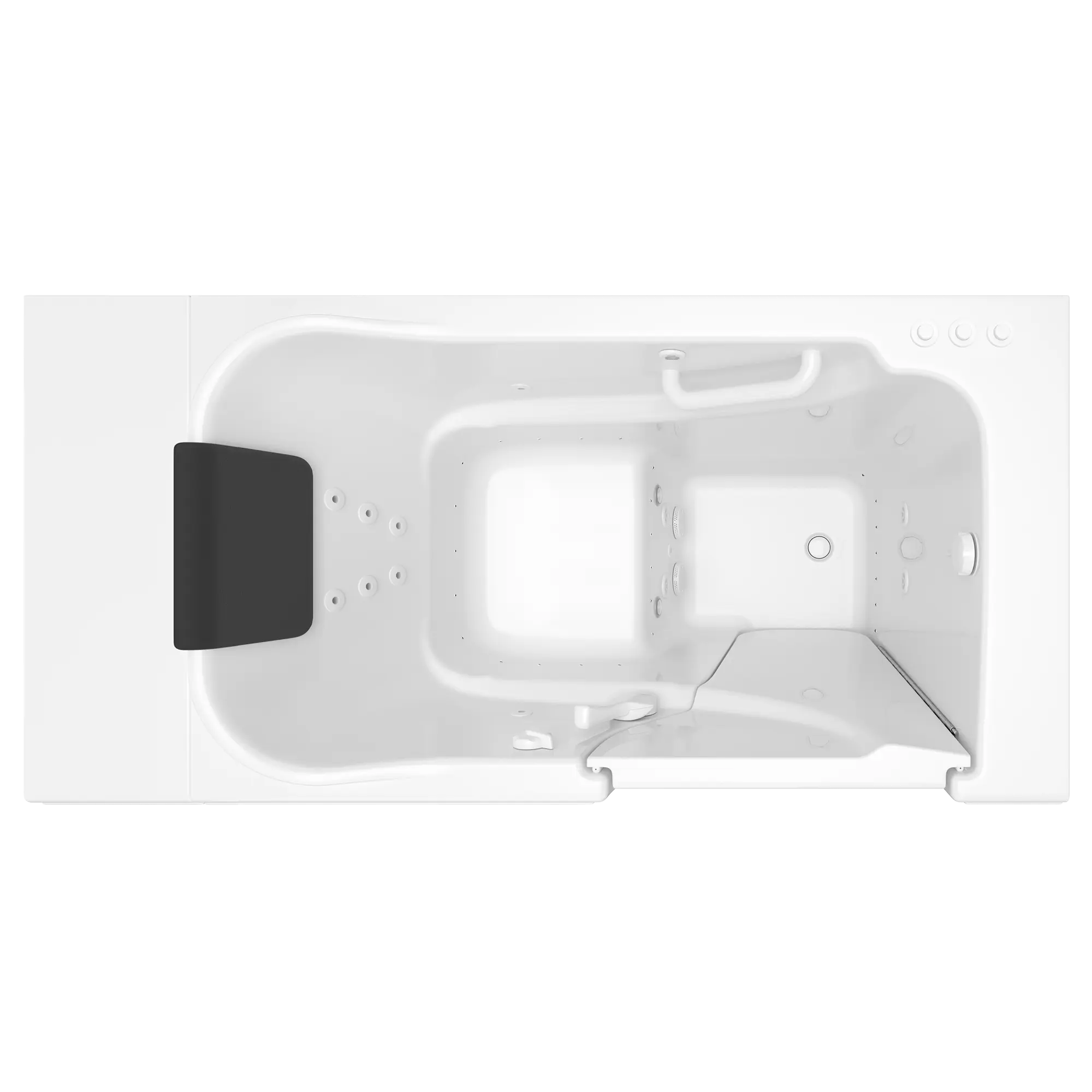 Gelcoat Premium Series 30 x 52 -Inch Walk-in Tub With Combination Air Spa and Whirlpool Systems - Right-Hand Drain // WHITE // 170626_Top_3052_105_CRW_0_CDNwebp.webp