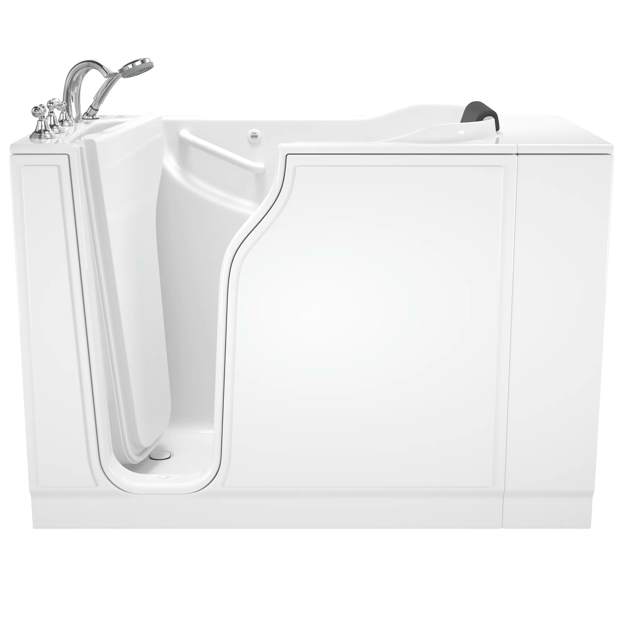 Gelcoat Premium Series 30 x 52 -Inch Walk-in Tub With Combination Air Spa and Whirlpool Systems - Left-Hand Drain With Faucet // WHITE // 170639_Front_3052_109_CLW_SS5230LD-WH_0_CDNwebp.webp