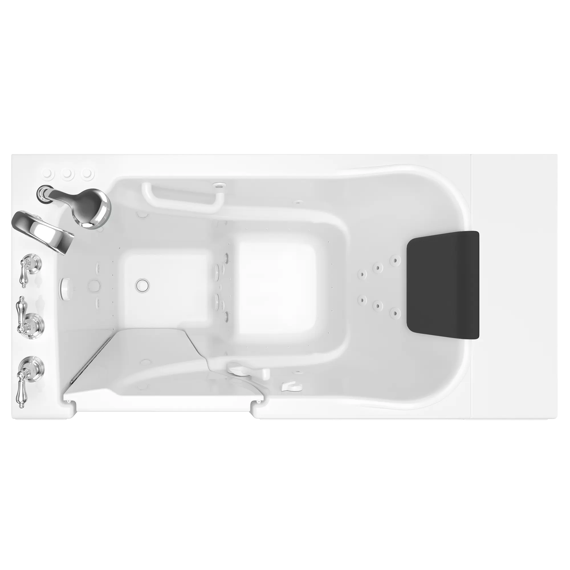 Gelcoat Premium Series 30 x 52 -Inch Walk-in Tub With Combination Air Spa and Whirlpool Systems - Left-Hand Drain With Faucet // WHITE // 170649_Top_3052_109_CLW_SS5230LD-WH_0_CDNwebp.webp