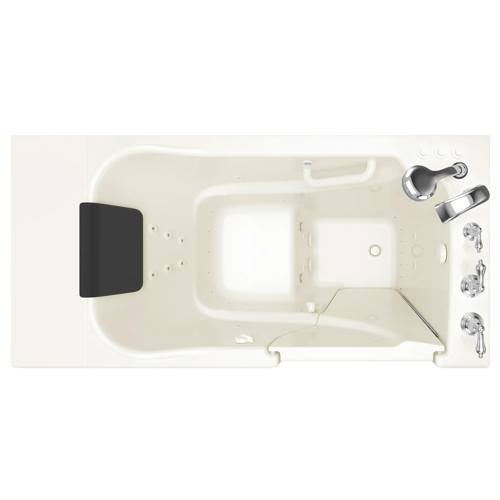 Gelcoat Premium Series 30 x 52 -Inch Walk-in Tub With Combination Air Spa and Whirlpool Systems - Right-Hand Drain With Faucet // LINEN // 170650_Top_3052_109_CRL_SS5230RD-BC_0_CDNwebp.webp