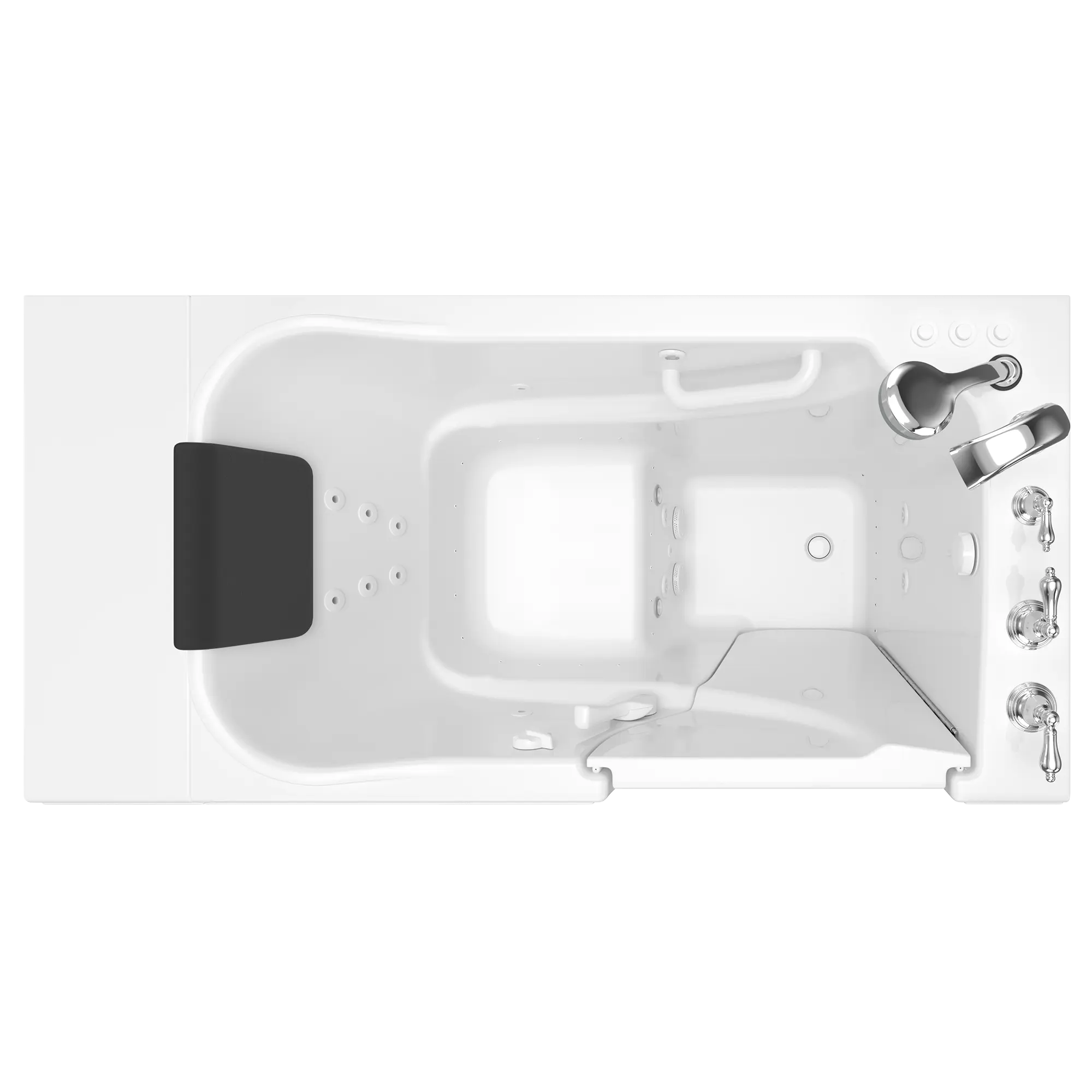 Gelcoat Premium Series 30 x 52 -Inch Walk-in Tub With Combination Air Spa and Whirlpool Systems - Right-Hand Drain With Faucet // WHITE // 170652_Top_3052_109_CRW_SS5230RD-WH_0_CDNwebp.webp