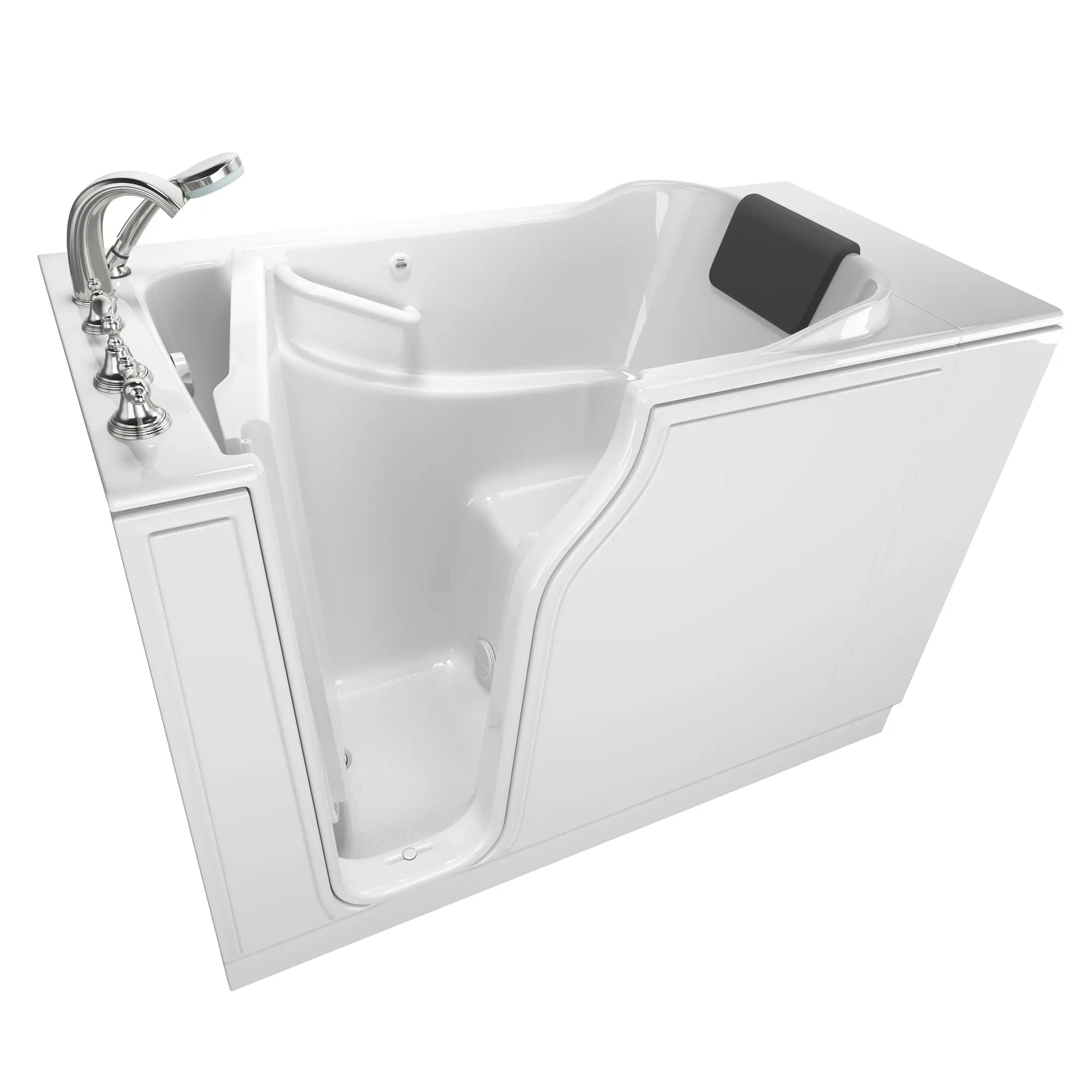 Gelcoat Premium Series 30 x 52 -Inch Walk-in Tub With Soaker System - Left-Hand Drain With Faucet // WHITE // 170664_3052109SLW_SS5230LS-WH_KO_0_CDNwebp.webp