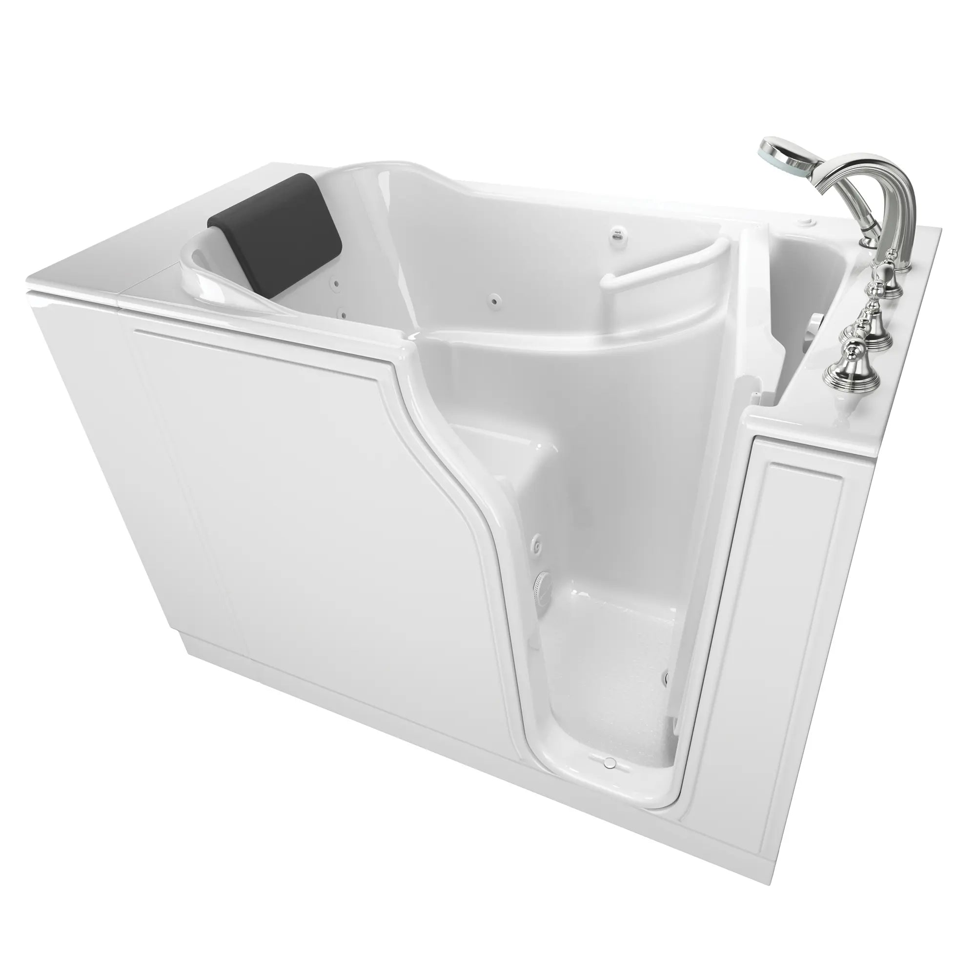 Gelcoat Premium Series 30 x 52 -Inch Walk-in Tub With Whirlpool System - Right-Hand Drain With Faucet // WHITE // 170672_3052109WRW_SS5230RJ-WH_KO_0_CDNwebp.webp