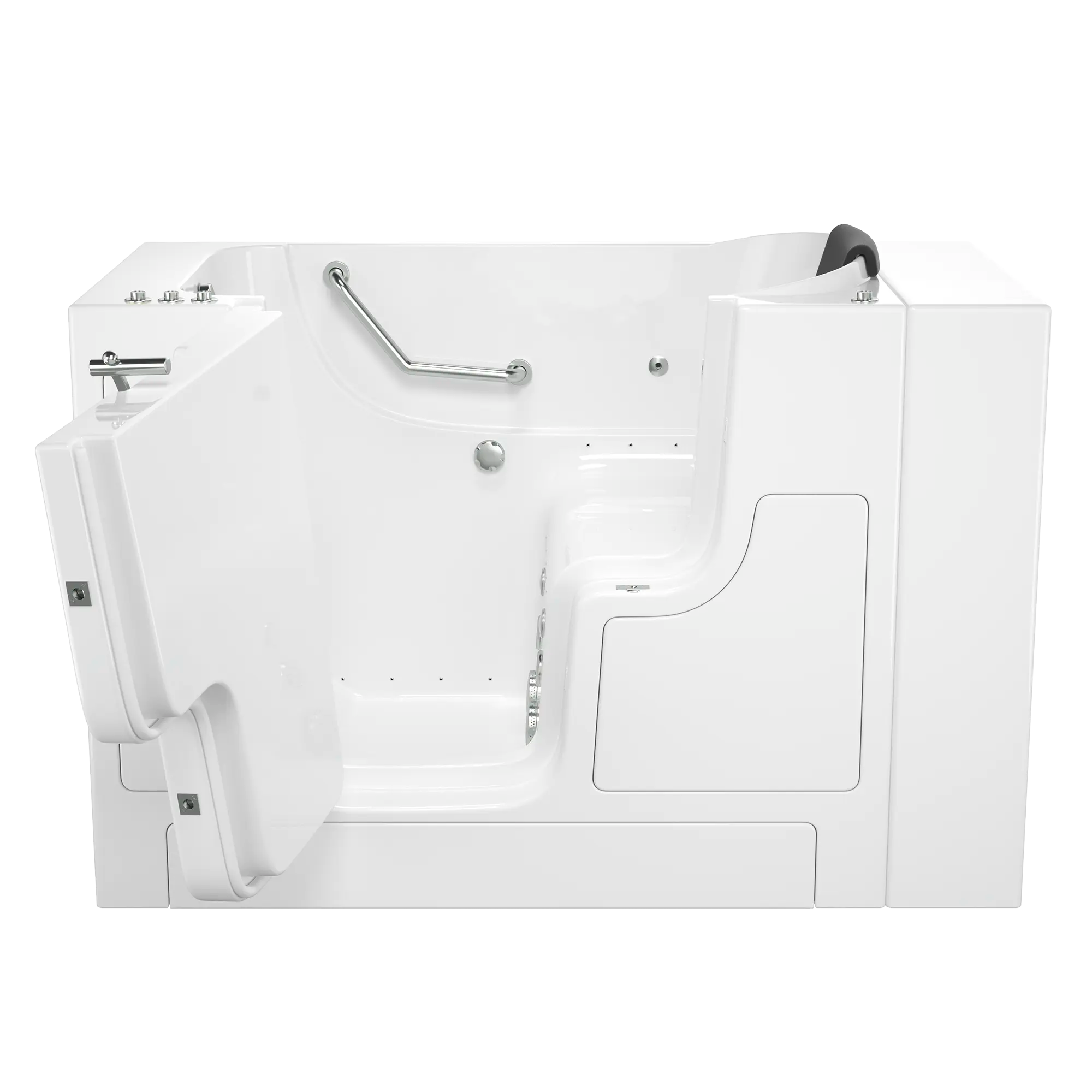 Gelcoat Premium Series 30 x 52 -Inch Walk-in Tub With Combination Air Spa and Whirlpool Systems - Left-Hand Drain // WHITE // 170680_Front_3052OD_105_CLW_0_CDNwebp.webp