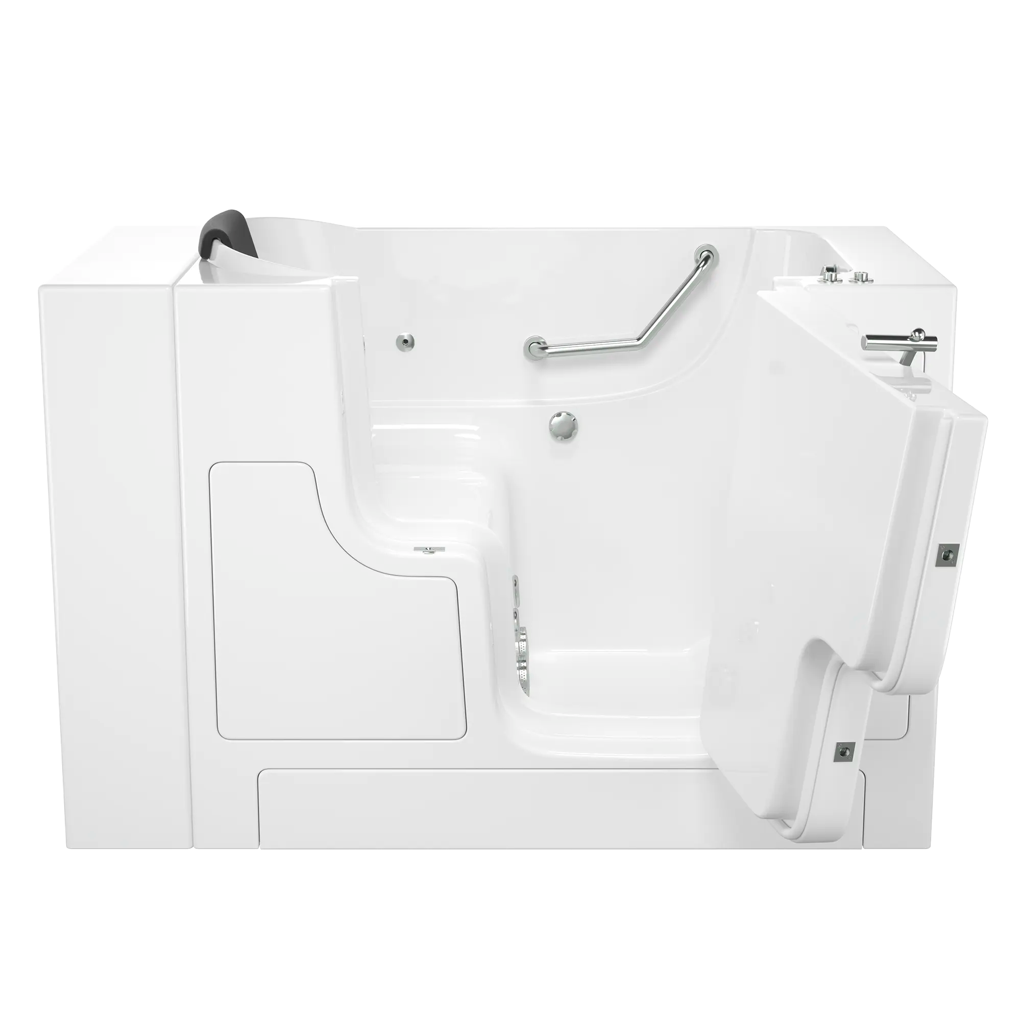 Gelcoat Premium Series 30 x 52 -Inch Walk-in Tub With Whirlpool System - Right-Hand Drain // WHITE // 170689_Front_3052OD_105_WRW_0_CDNwebp.webp