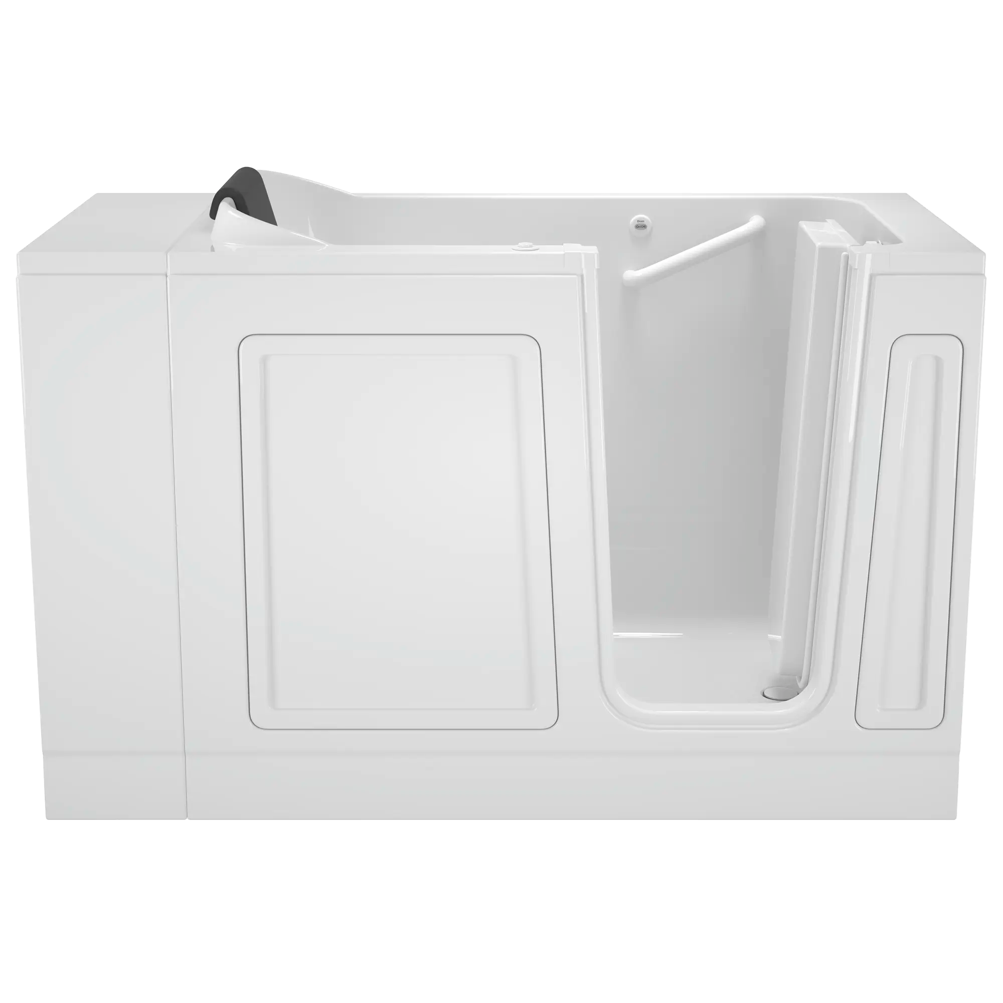 Acrylic Luxury Series 28 x 48-Inch Walk-in Tub With Air Spa System - Right-Hand Drain // WHITE // 170693_Front_2848_115_ARW_WRW_0_CDNwebp.webp