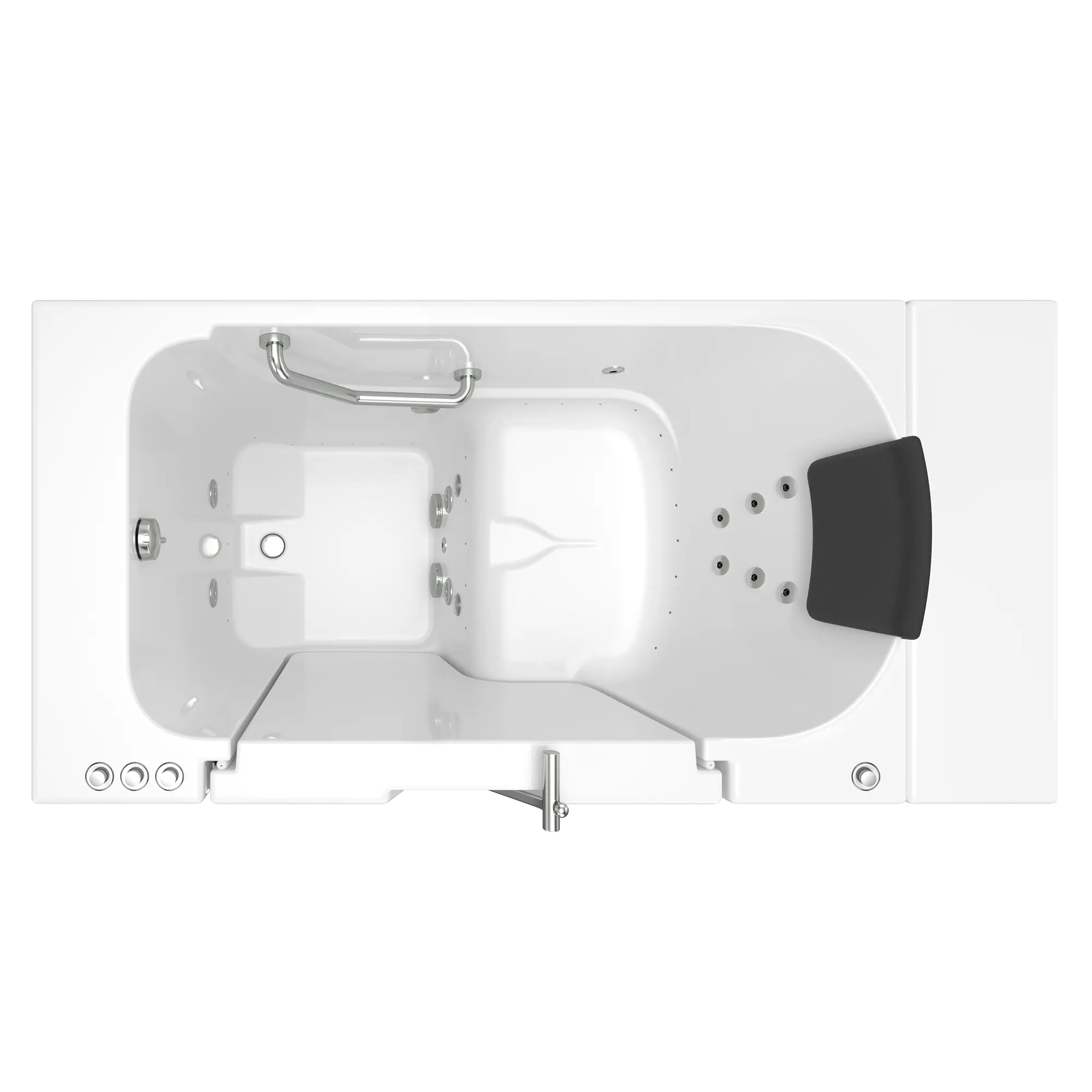 Gelcoat Premium Series 30 x 52 -Inch Walk-in Tub With Combination Air Spa and Whirlpool Systems - Left-Hand Drain // WHITE // 170696_Top_3052OD_105_CLW_0_CDNwebp.webp