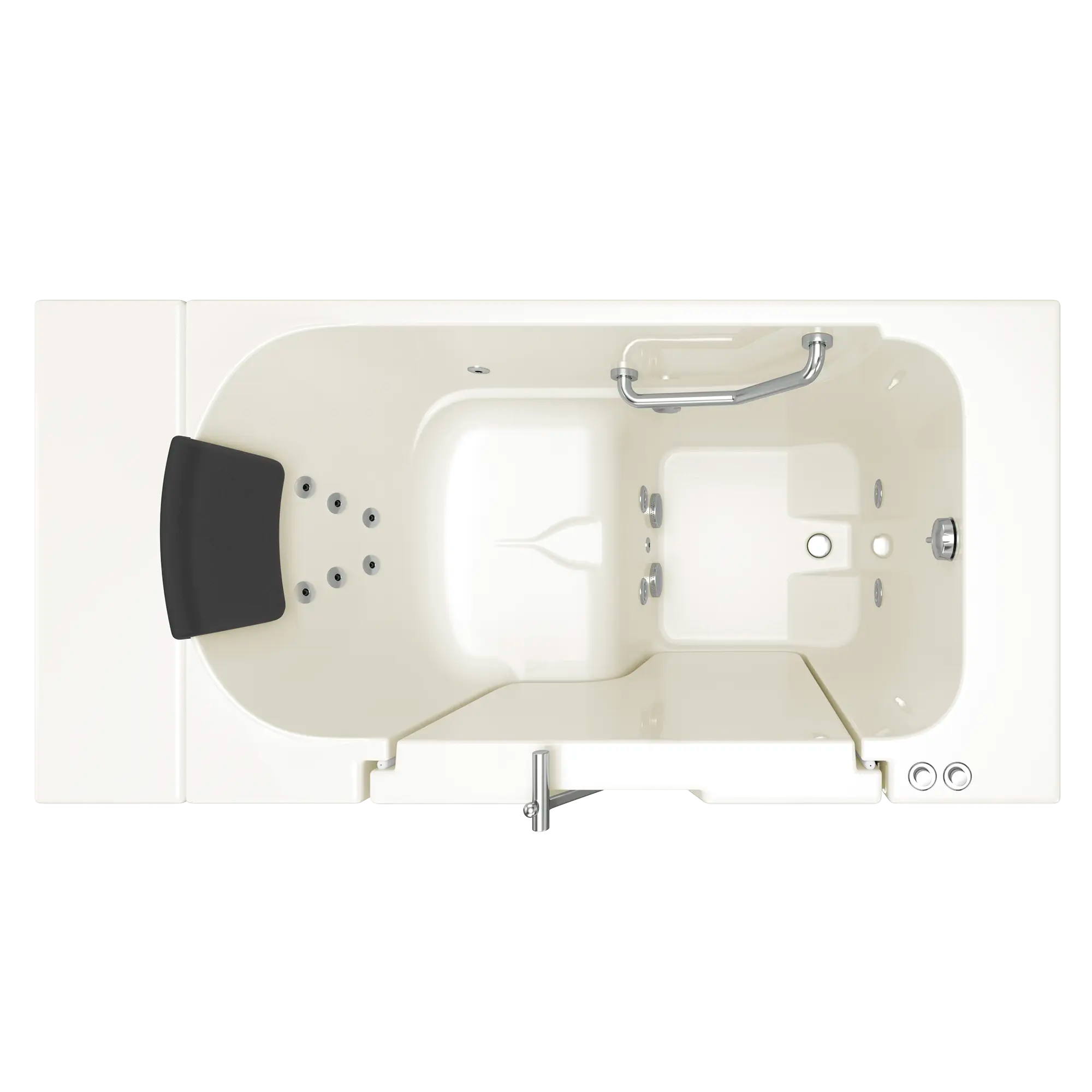 Gelcoat Premium Series 30 x 52 -Inch Walk-in Tub With Whirlpool System - Right-Hand Drain // LINEN // 170704_Top_3052OD_105_WRL_0_CDNwebp.webp