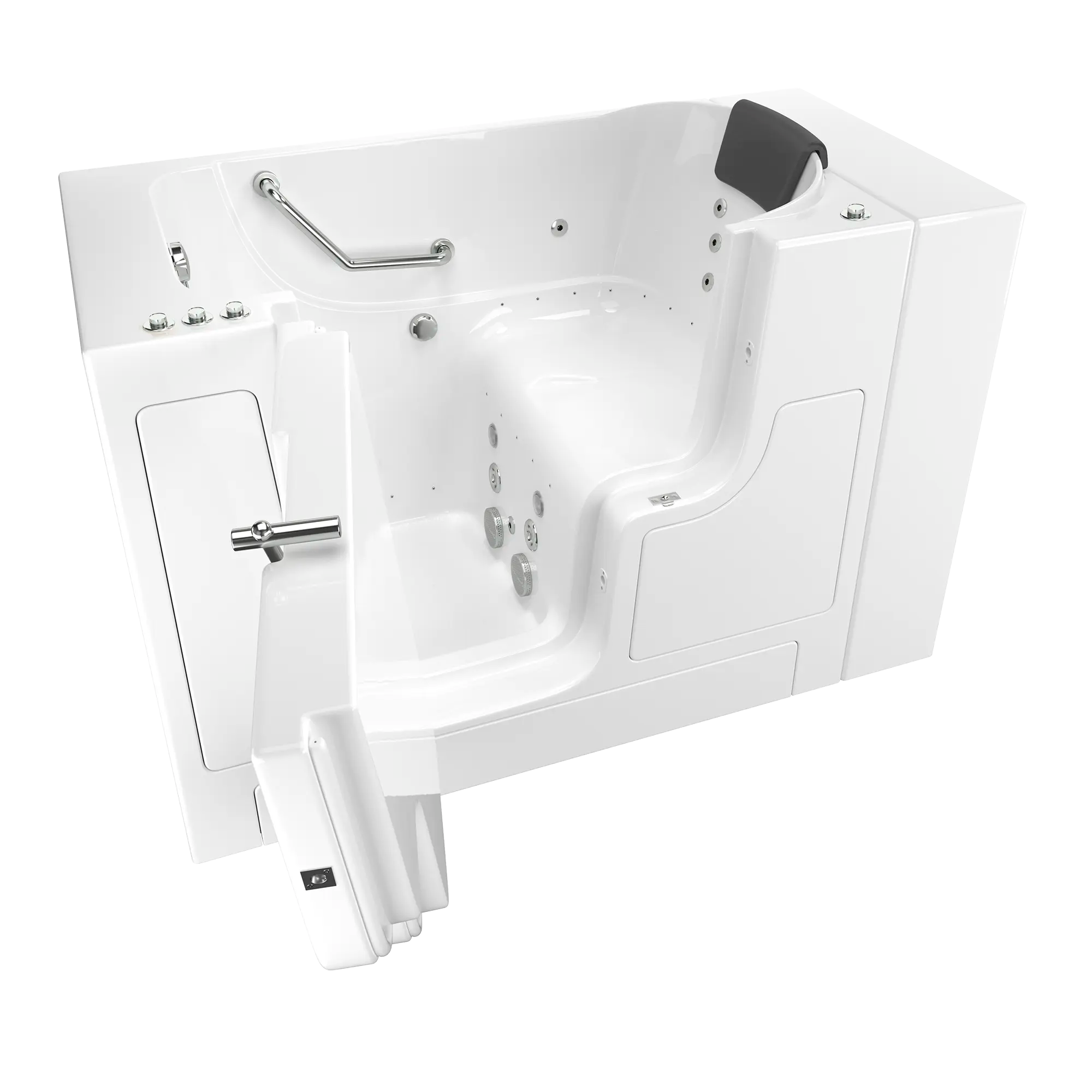 Gelcoat Premium Series 30 x 52 -Inch Walk-in Tub With Combination Air Spa and Whirlpool Systems - Left-Hand Drain // WHITE // 170711_3052OD105CLW_KO_0_CDNwebp.webp