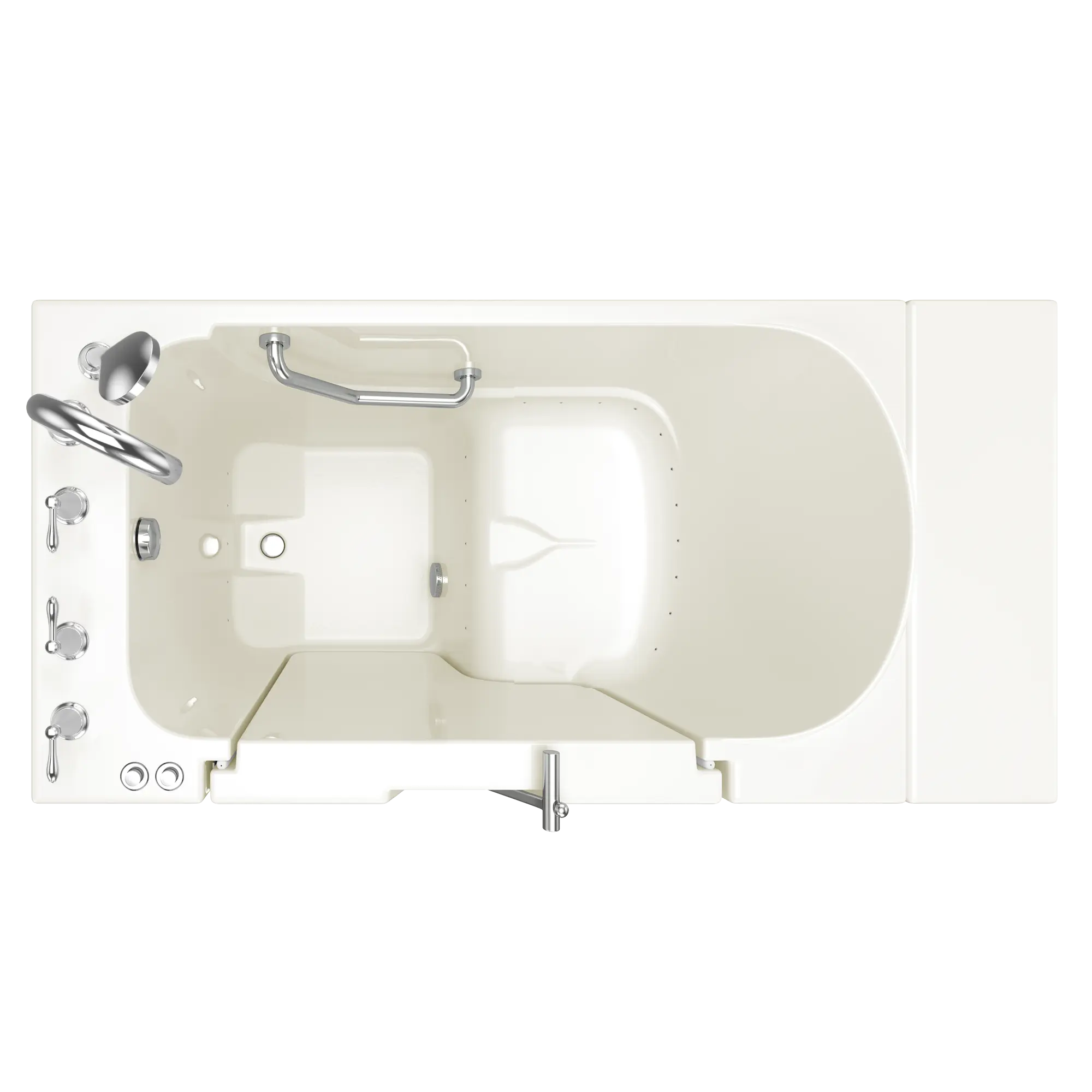 Gelcoat Value Series 30 x 52 -Inch Walk-in Tub With Air Spa System - Left-Hand Drain With Faucet // LINEN // 170732_Top_3052OD_709_ALL_SS9OD5230LA-BC_0_CDNwebp.webp
