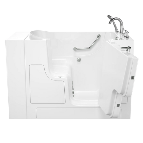 Gelcoat Premium Series 30 in. x 52 in. Outward Opening Door Walk-In Bathtub with Whirlpool system