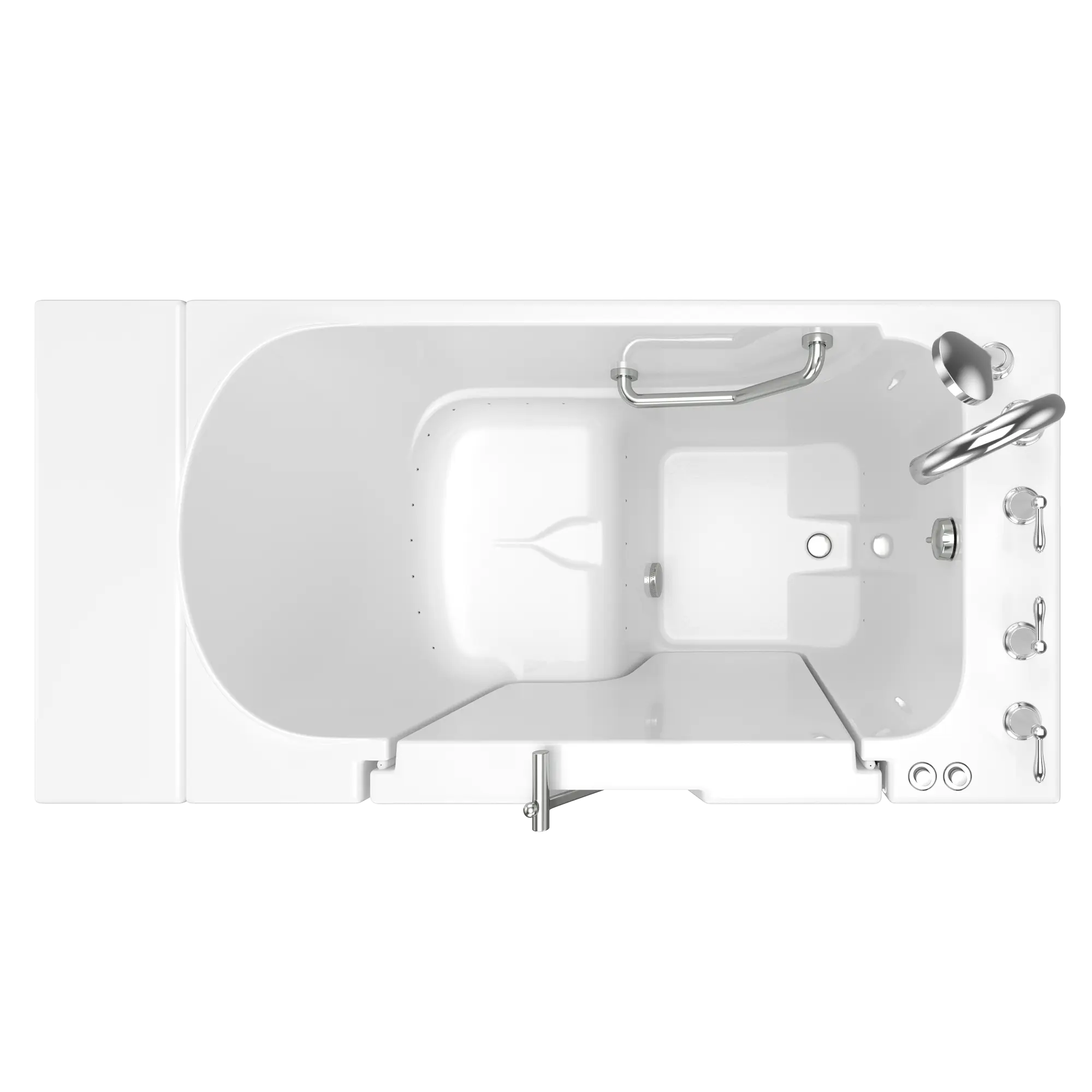Gelcoat Value Series 30 x 52 -Inch Walk-in Tub With Air Spa System - Right-Hand Drain With Faucet // WHITE // 170739_Top_3052OD_709_ARW_SS9OD5230RA-WH_0_CDNwebp.webp