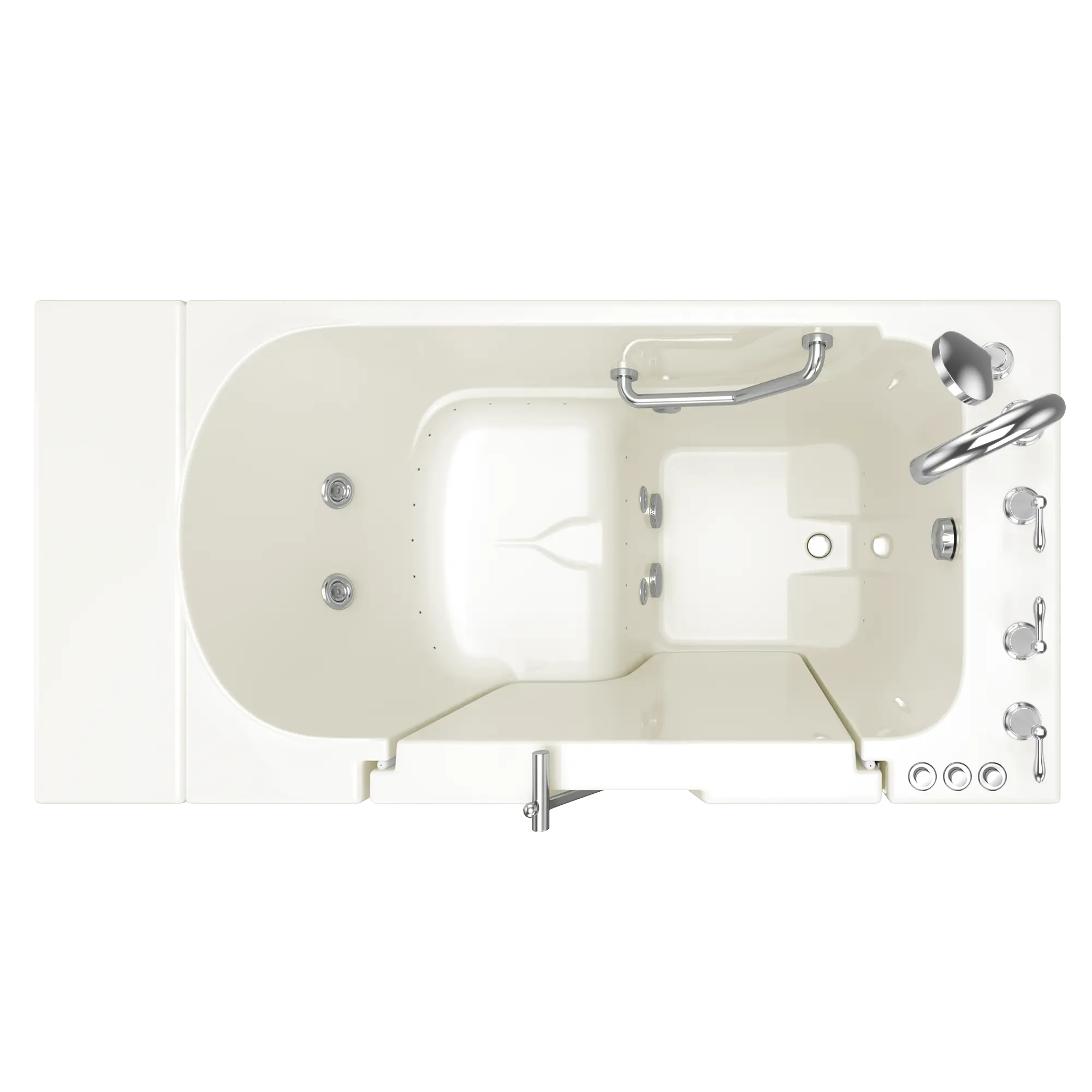 Gelcoat Value Series 30 x 52 -Inch Walk-in Tub With Combination Air Spa and Whirlpool Systems - Right-Hand Drain With Faucet // LINEN // 170740_Top_3052OD_709_CRL_SS9OD5230RD-BC_0_CDNwebp.webp