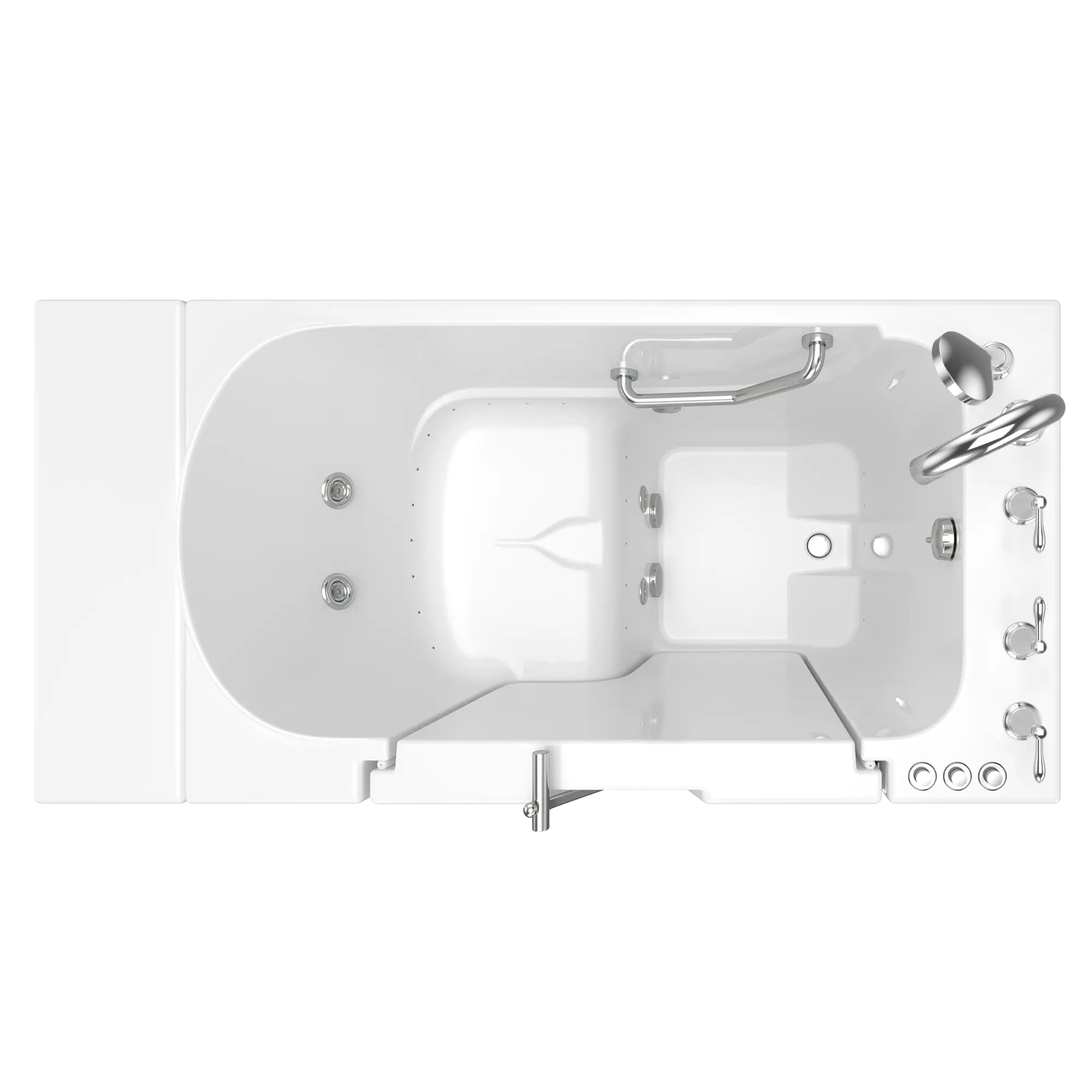 Gelcoat Value Series 30 x 52 -Inch Walk-in Tub With Combination Air Spa and Whirlpool Systems - Right-Hand Drain With Faucet // WHITE // 170741_Top_3052OD_709_CRW_SS9OD5230RD-WH_0_CDNwebp.webp