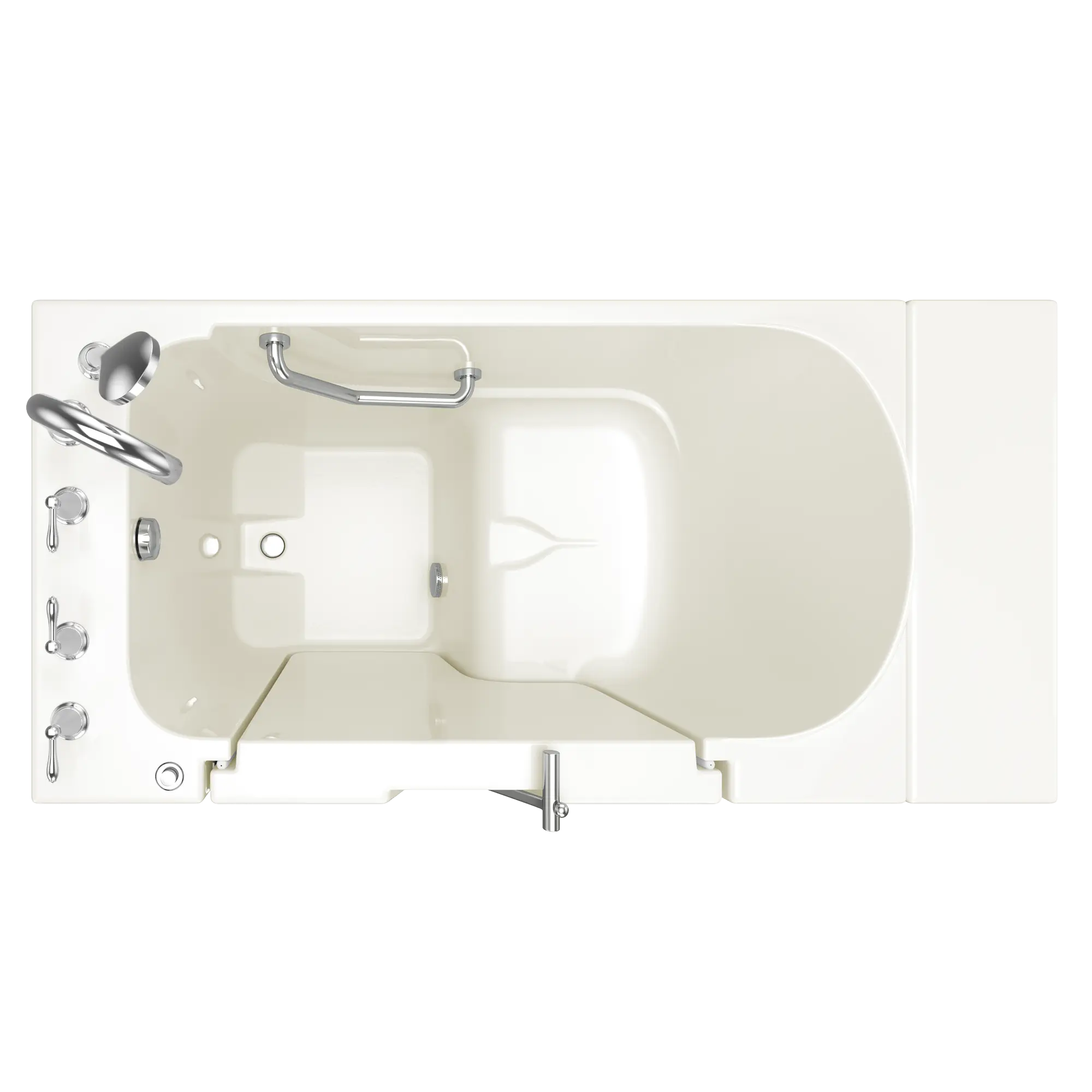 Gelcoat Value Series 30 x 52 -Inch Walk-in Tub With Soaker System - Left-Hand Drain With Faucet // LINEN // 170743_Top_3052OD_709_SLL_SS9OD5230LS-BC_0_CDNwebp.webp