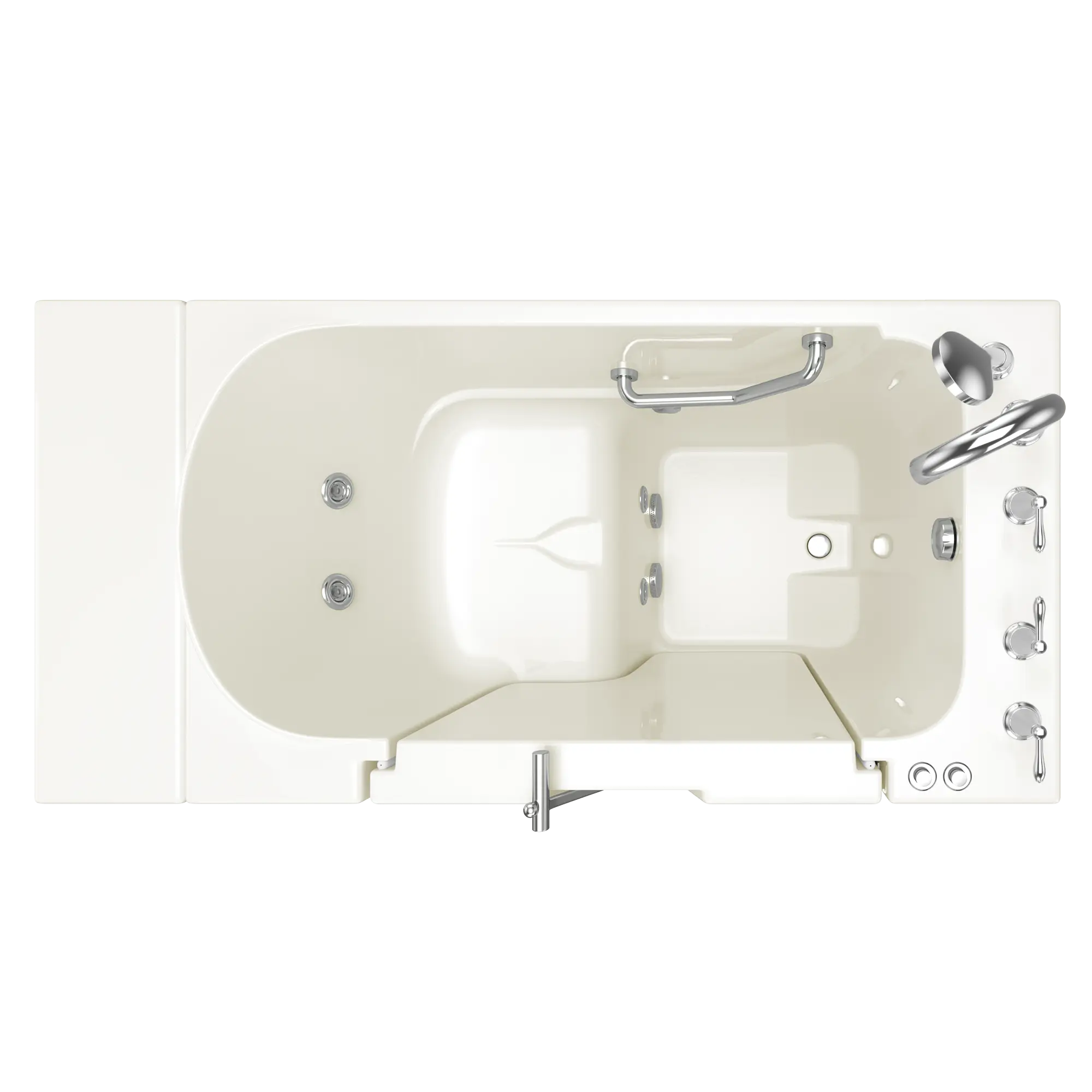 Gelcoat Value Series 30 x 52 -Inch Walk-in Tub With Whirlpool System - Right-Hand Drain With Faucet // LINEN // 170746_Top_3052OD_709_WRL_SS9OD5230RJ-BC_0_CDNwebp.webp