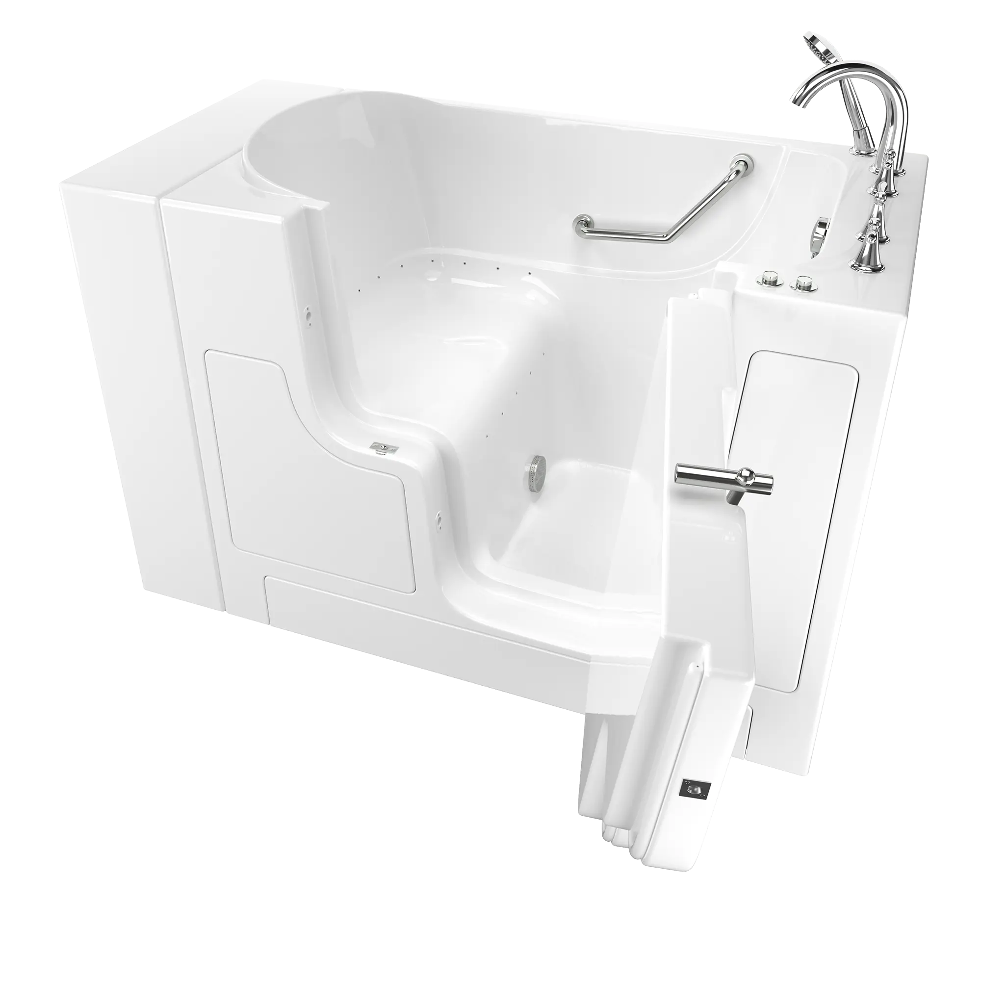 Gelcoat Value Series 30 x 52 -Inch Walk-in Tub With Air Spa System - Right-Hand Drain With Faucet // WHITE // 170749_3052OD709ARW_SS9OD5230RA-WH_KO_0_CDNwebp.webp