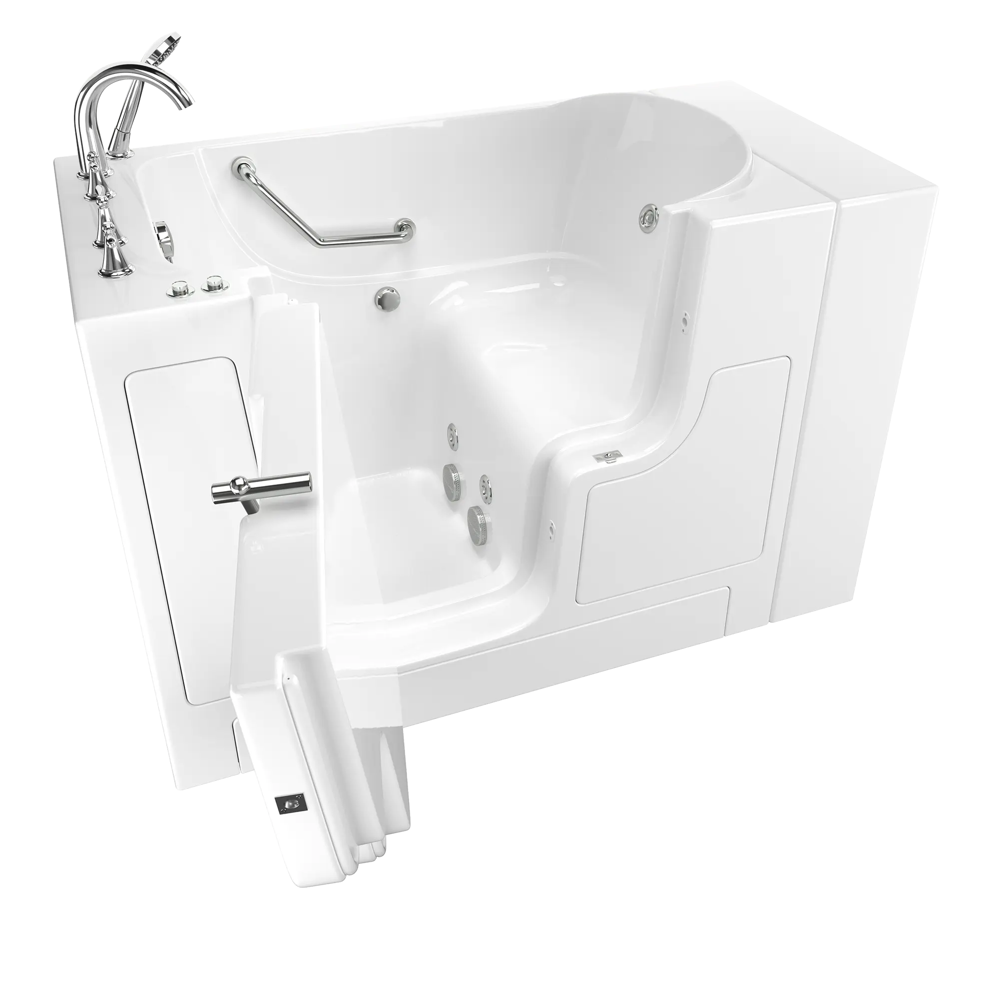 Gelcoat Value Series 30 x 52 -Inch Walk-in Tub With Whirlpool System - Left-Hand Drain With Faucet // WHITE // 170758_3052OD709WLW_SS9OD5230LJ-WH_KO_0_CDNwebp.webp