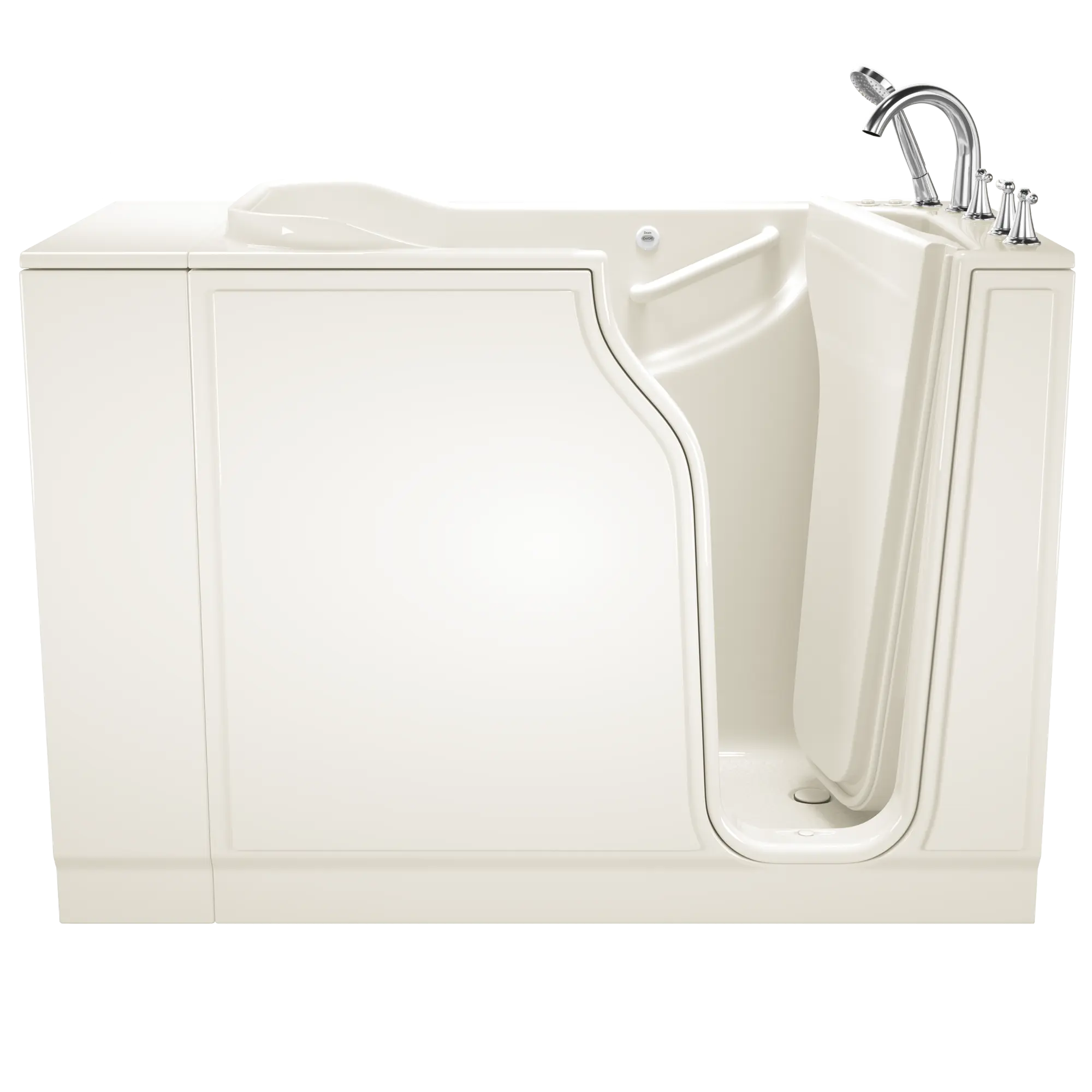 Gelcoat Value Series 30 x 52 -Inch Walk-in Tub With Combination Air Spa and Whirlpool Systems - Right-Hand Drain With Faucet // LINEN // 170761_Front_3052309CRL_509_SSV5230RD-BC_KO_0_CDNwebp.webp