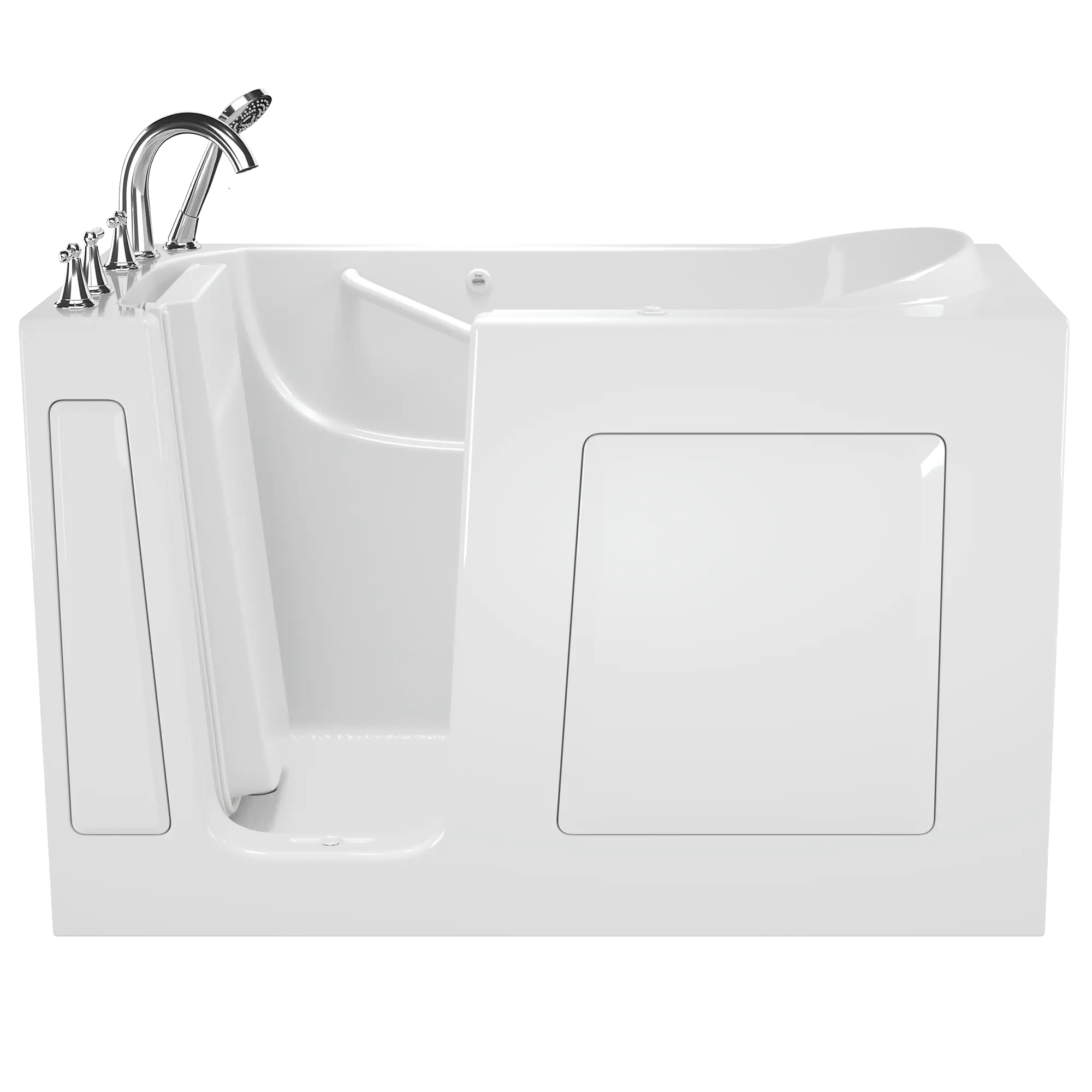 Gelcoat Value Series 30 x 60 -Inch Walk-in Tub With Whirlpool System - Left-Hand Drain With Faucet // WHITE // 170781_Front_3060309ALW_WLW_509_SSV6030LA-WH_LJ-WH_KO_0_CDNwebp.webp