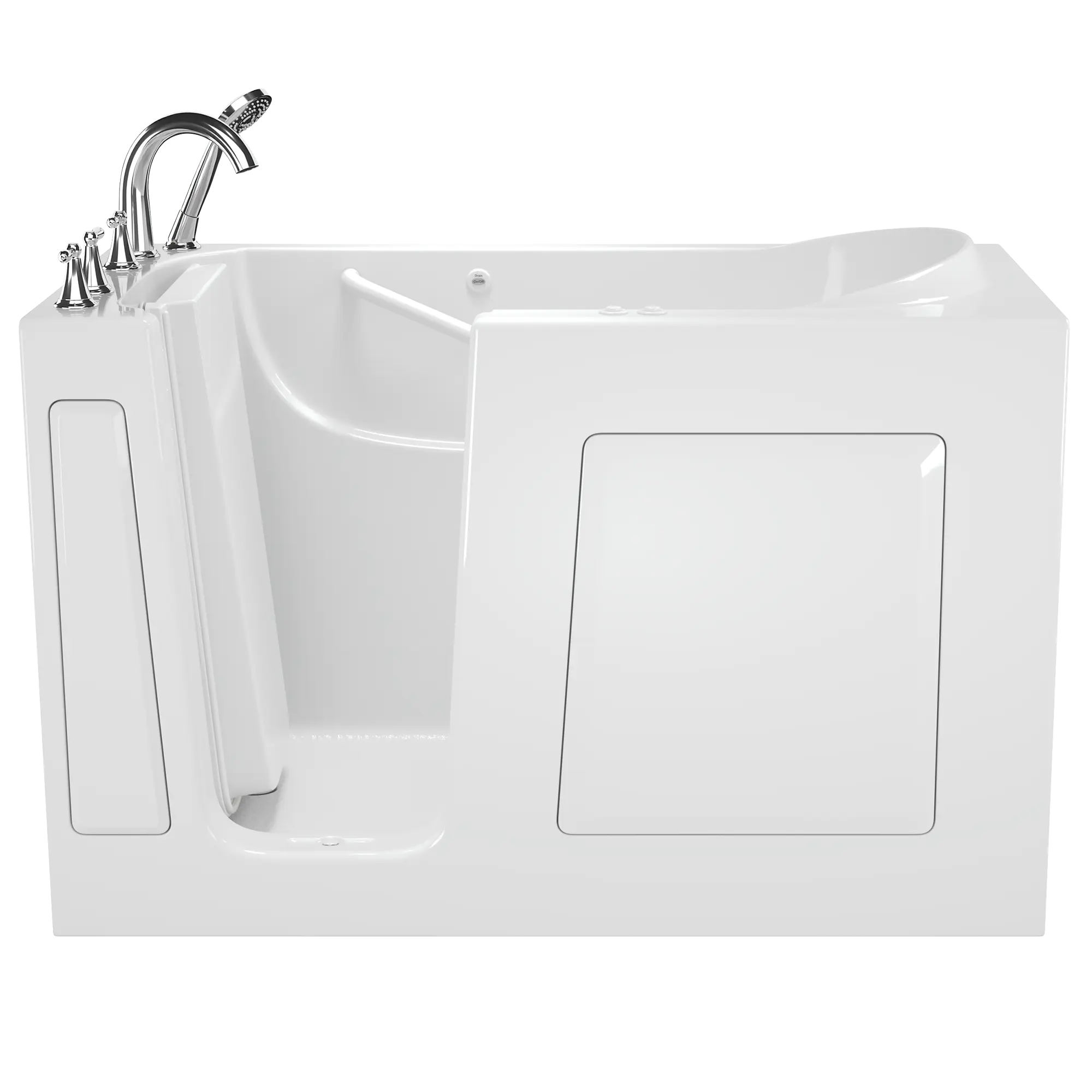 Gelcoat Value Series 30 x 60 -Inch Walk-in Tub With Combination Air Spa and Whirlpool Systems - Left-Hand Drain With Faucet // WHITE // 170786_Front_3060309CLW_509_SSV6030LD-WH_KO_0_CDNwebp.webp
