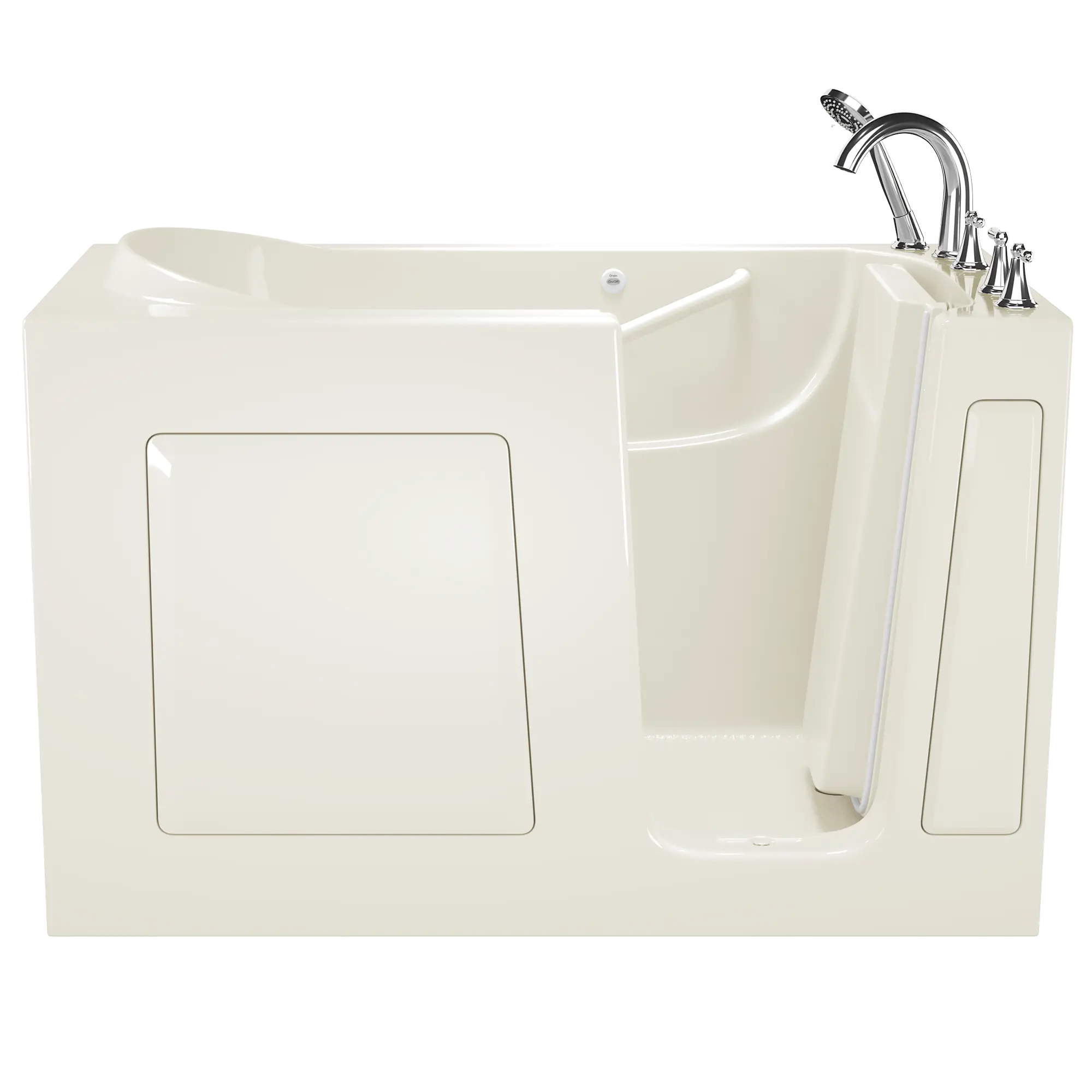 Gelcoat Value Series 30 x 60 -Inch Walk-in Tub With Soaker System - Right-Hand Drain With Faucet // LINEN // 170789_Front_3060309SRL_509_SSV6030RS-BC_KO_0_CDNwebp.webp