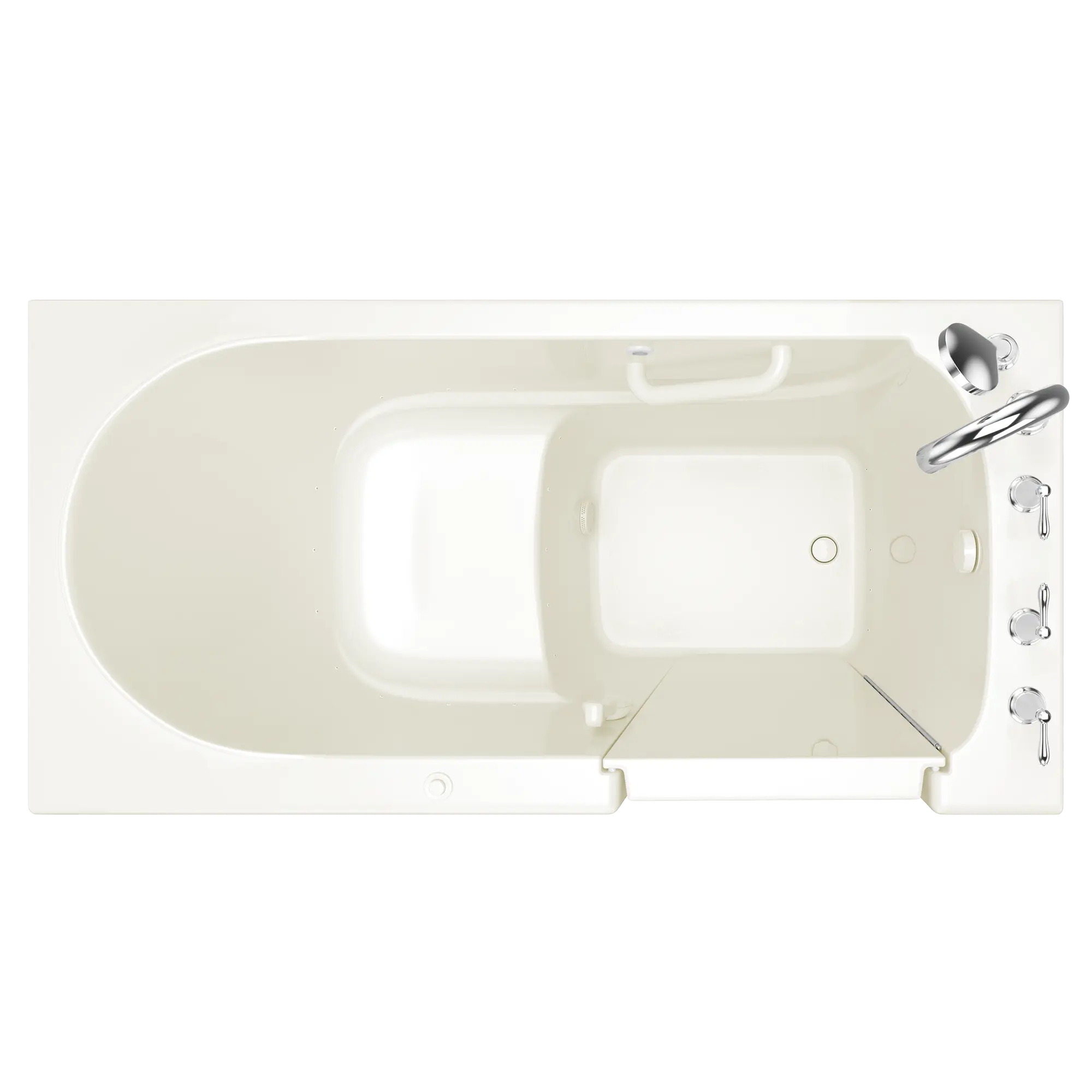 Gelcoat Value Series 30x60 Inch Walk-In Bathtub with Air Spa System - Right Hand Door and Drain // LINEN // 170794_Top_3060309ARL_509_SSV6030RA-BC_KO_0_CDNwebp.webp