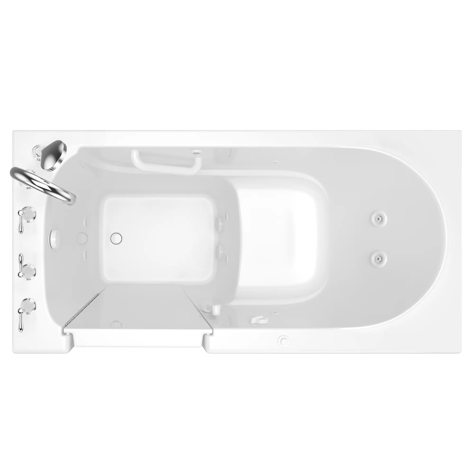 Gelcoat Value Series 30 x 60 -Inch Walk-in Tub With Whirlpool System - Left-Hand Drain With Faucet // WHITE // 170798_Top_3060309WLW_509_SSV6030LJ-WH_KO_0_CDNwebp.webp