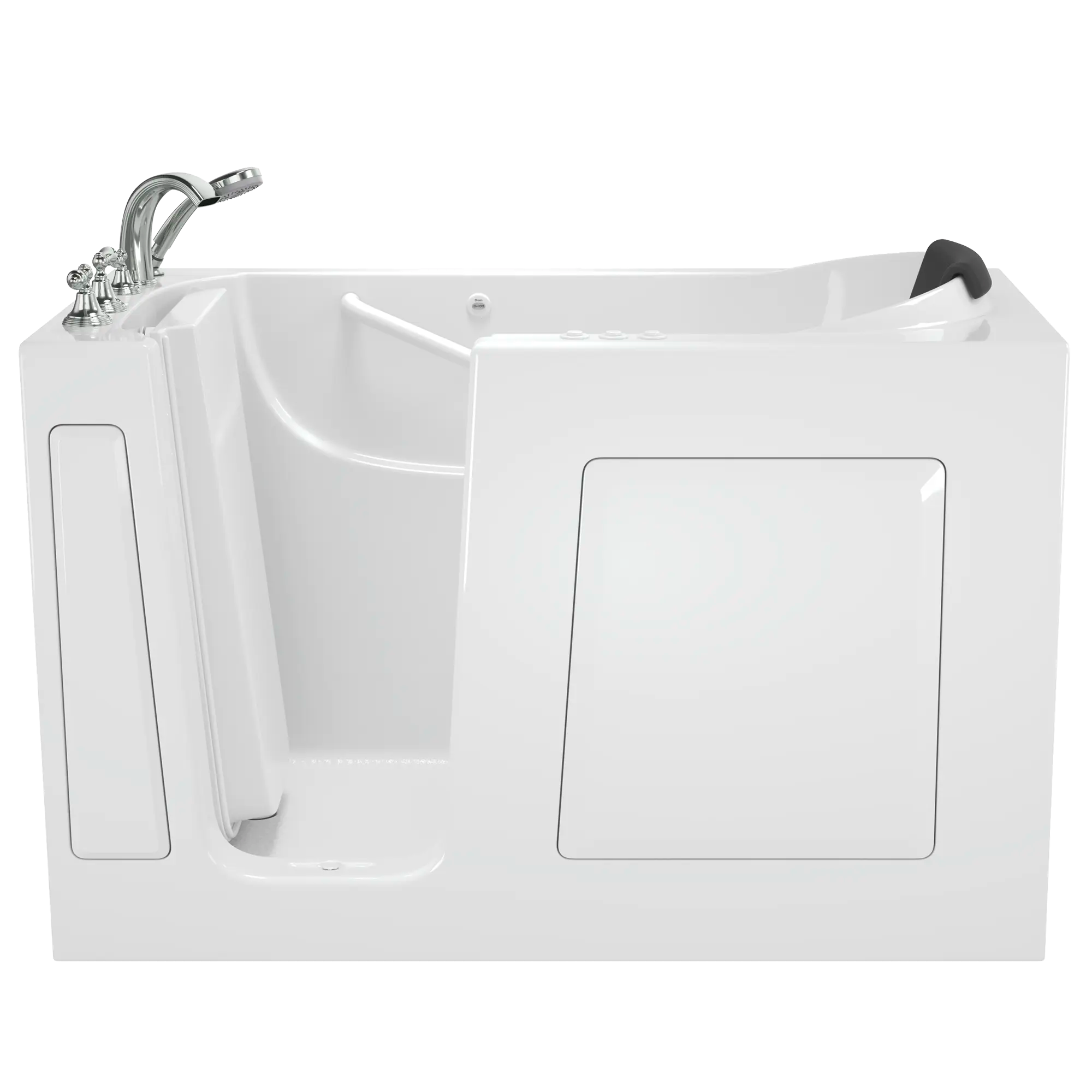 Gelcoat Premium Series 30 x 60 -Inch Walk-in Tub With Combination Air Spa and Whirlpool Systems - Left-Hand Drain With Faucet // WHITE // 170804_Front_3060_109_CLW_SS3060_LD-WH_0_CDNwebp.webp