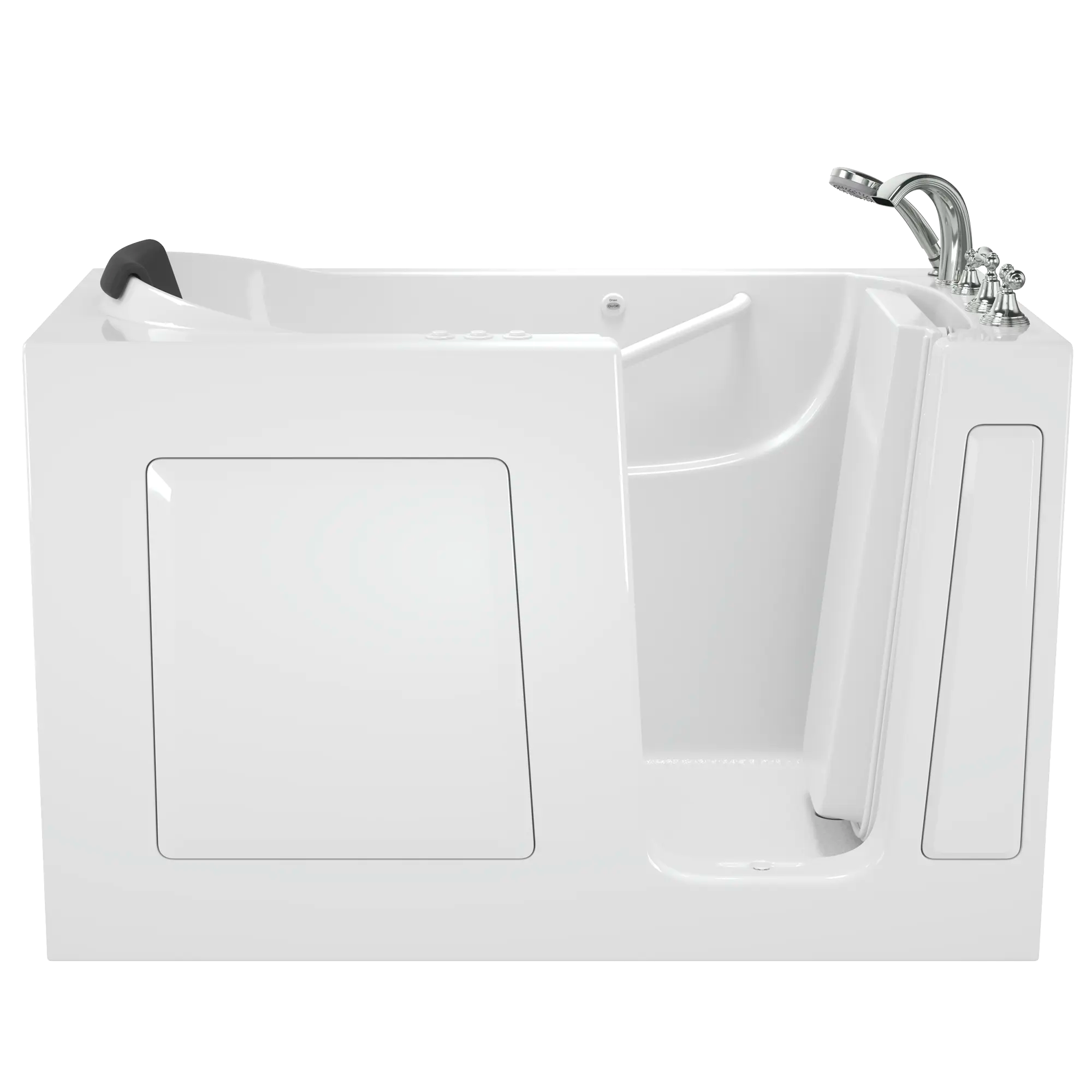 Gelcoat Premium Series 30 x 60 -Inch Walk-in Tub With Combination Air Spa and Whirlpool Systems - Right-Hand Drain With Faucet // WHITE // 170808_Front_3060_109_CRW_SS3060_RD-WH_0_CDNwebp.webp