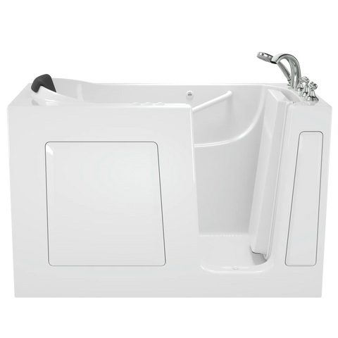 Gelcoat Premium Series 30 x 60 -Inch Walk-in Tub With Combination Air Spa and Whirlpool Systems - Right-Hand Drain With Faucet