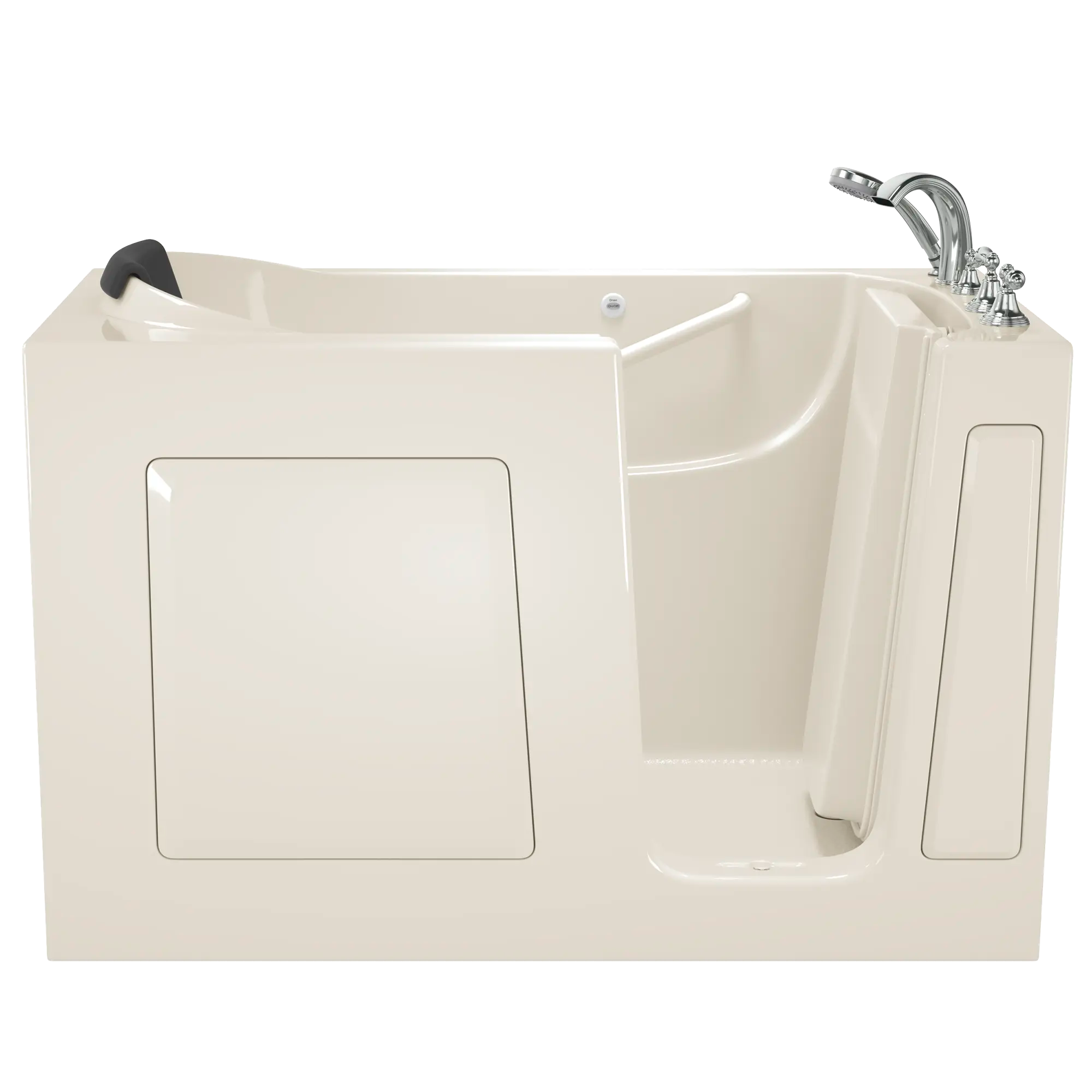 Gelcoat Premium Series 30 x 60 -Inch Walk-in Tub With Soaker System - Right-Hand Drain With Faucet // LINEN // 170810_Front_3060_109_SRL_SS3060_RS-BC_0_CDNwebp.webp