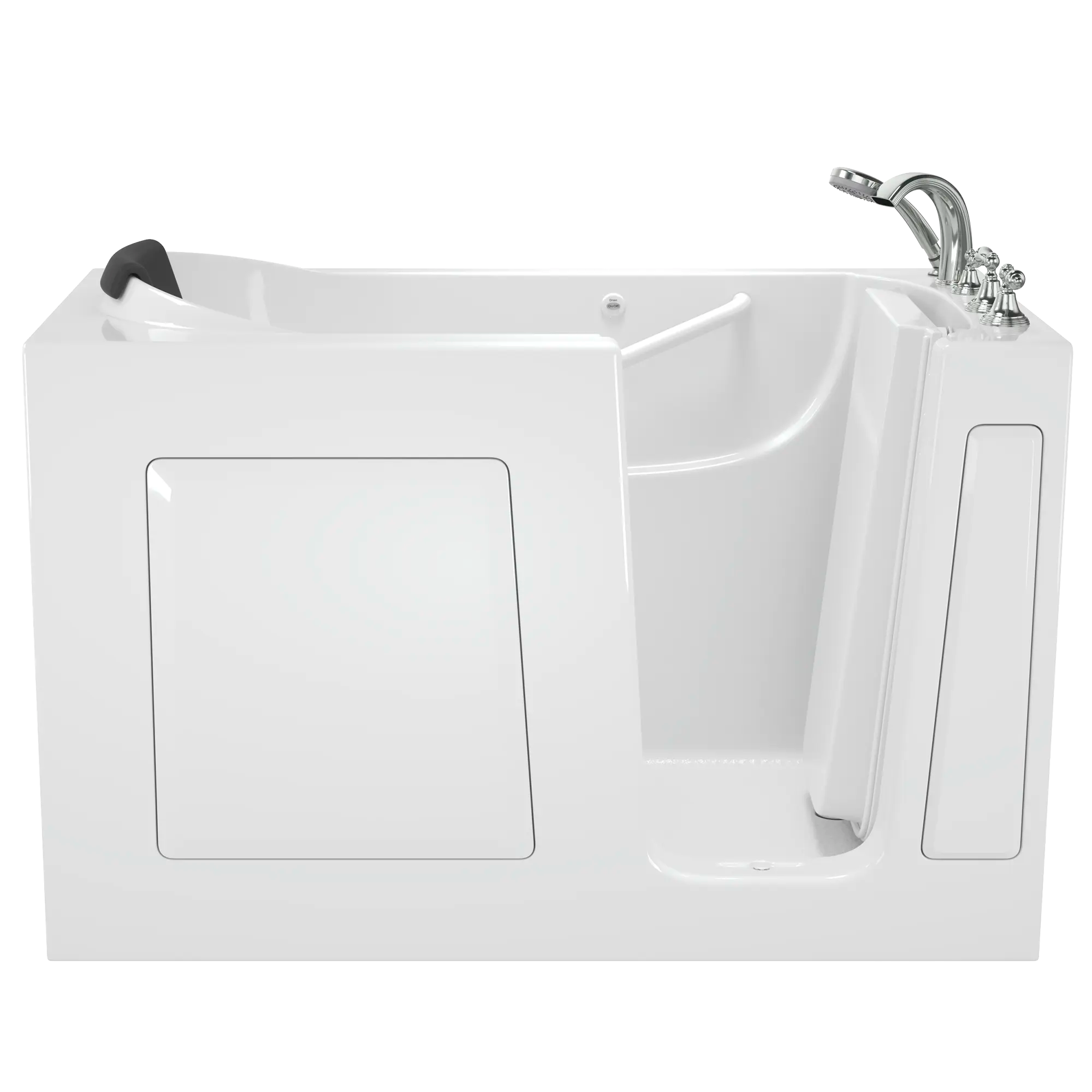 Gelcoat Premium Series 30 x 60 -Inch Walk-in Tub With Soaker System - Right-Hand Drain With Faucet // WHITE // 170811_Front_3060_109_SRW_SS3060_RS-WH_0_CDNwebp.webp