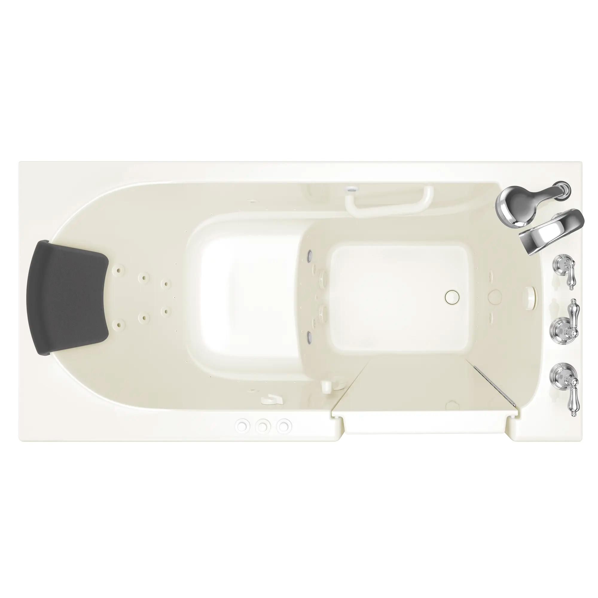 Gelcoat Premium Series 30 x 60 -Inch Walk-in Tub With Combination Air Spa and Whirlpool Systems - Right-Hand Drain With Faucet // LINEN // 170816_Top_3060_109_CRL_SS5230RD-BC_0_CDNwebp.webp