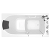 [3060.109.SRW] Gelcoat Premium Series 30 x 60 -Inch Walk-in Tub With Soaker System - Right-Hand Drain With Faucet - Linen