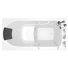 [3060.109.CRW] Gelcoat Premium Series 30 x 60 -Inch Walk-in Tub With Combination Air Spa and Whirlpool Systems - Right-Hand Drain With Faucet - Linen