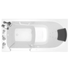 [3060.109.WLW] Gelcoat Premium Series 30 x 60 -Inch Walk-in Tub With Whirlpool System - Left-Hand Drain With Faucet - Linen