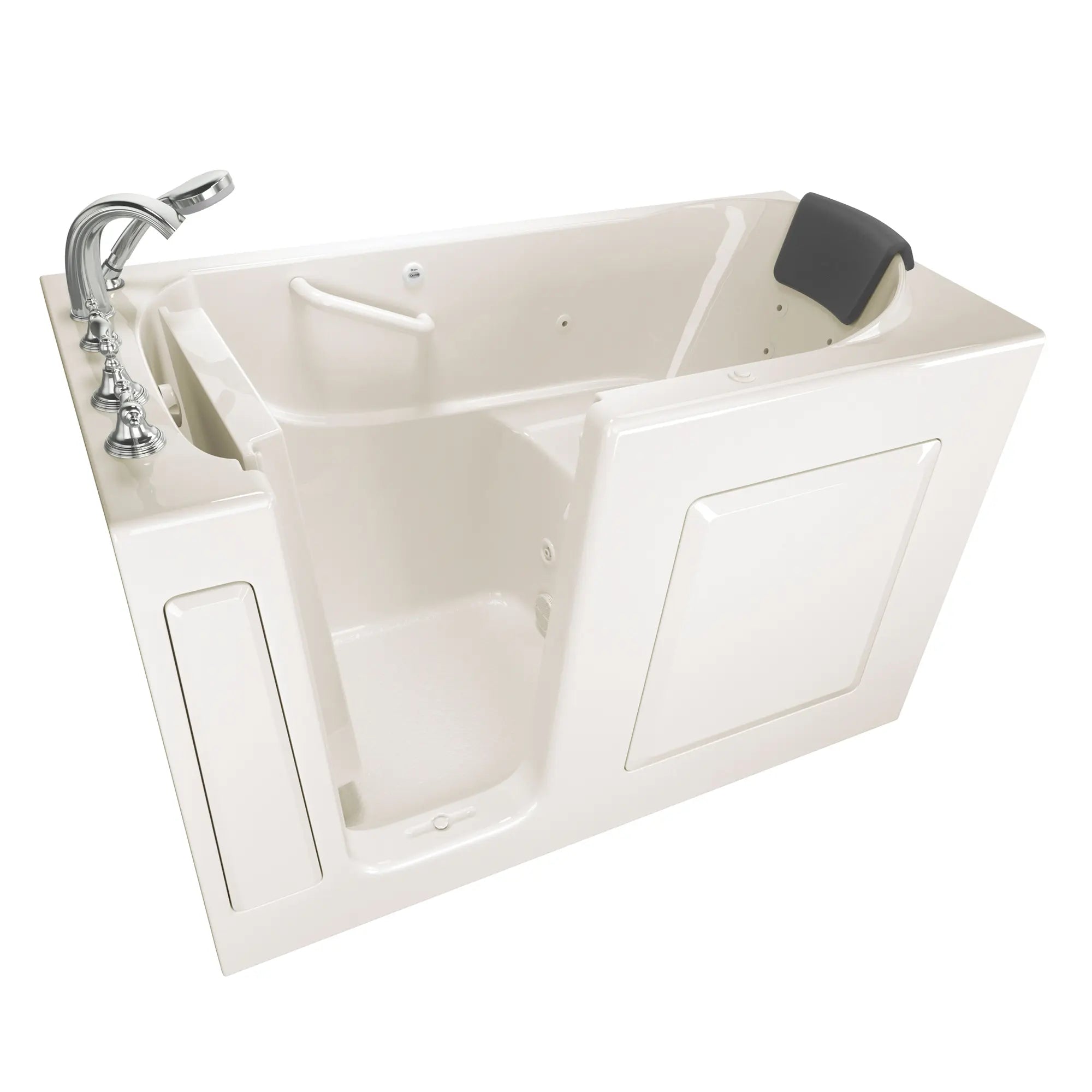 Gelcoat Premium Series 30 x 60 -Inch Walk-in Tub With Whirlpool System - Left-Hand Drain With Faucet // LINEN // 170828_3060109WLL_SS6030LJ-BC_KO_0_CDNwebp.webp