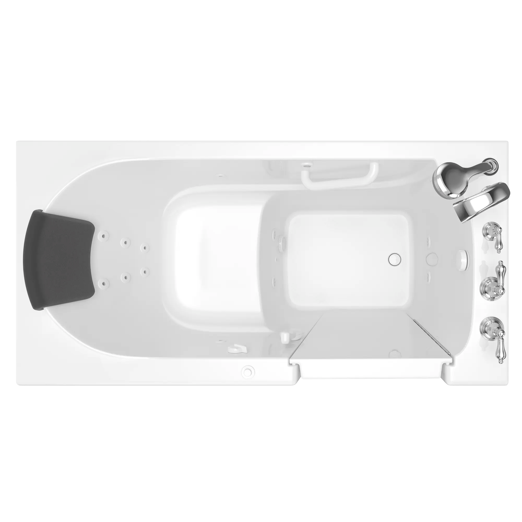 Gelcoat Premium Series 30 x 60 -Inch Walk-in Tub With Whirlpool System - Right-Hand Drain With Faucet // WHITE // 170829_Top_3060_109_WRW_SS5230RJ-WH_0_CDNwebp.webp