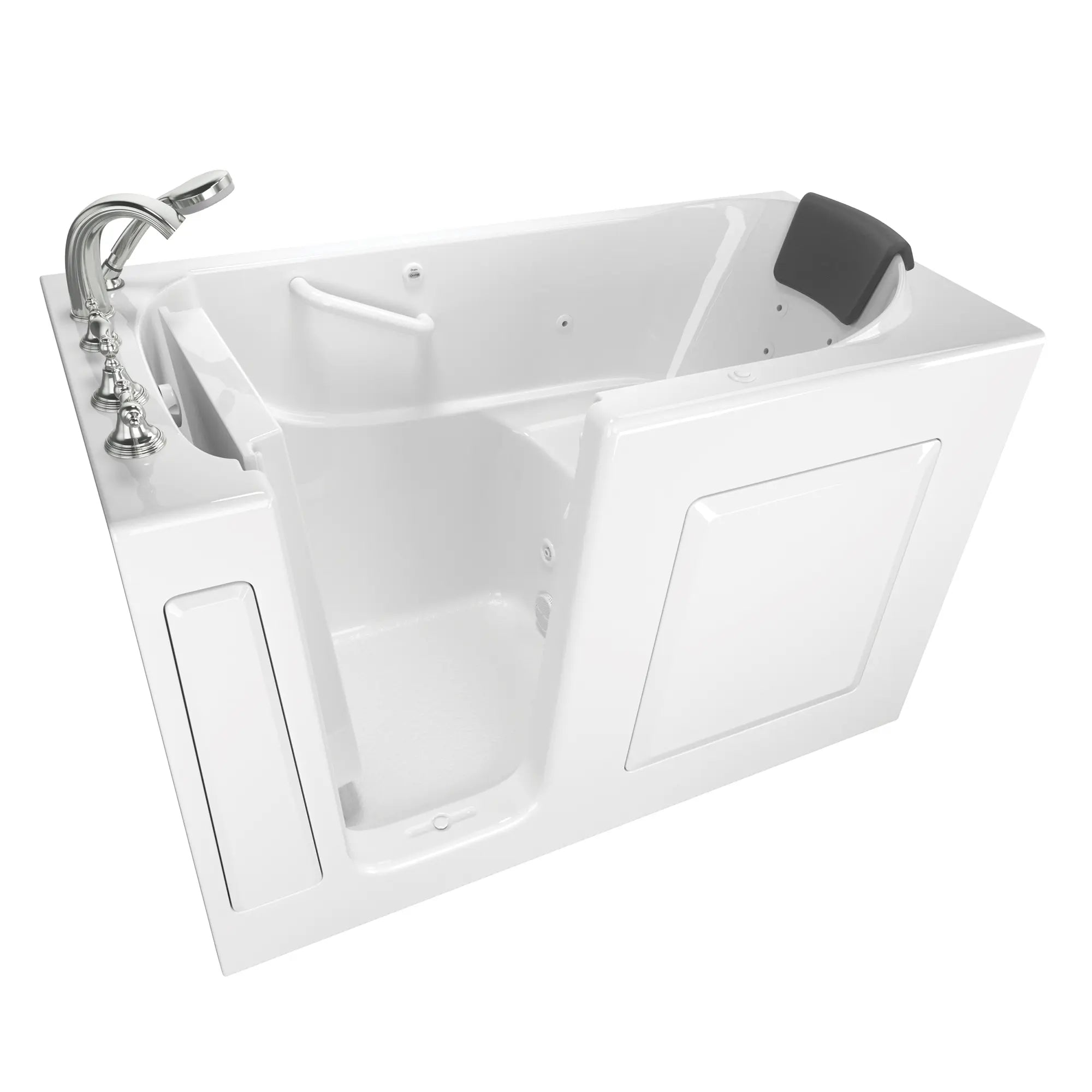 Gelcoat Premium Series 30 x 60 -Inch Walk-in Tub With Whirlpool System - Left-Hand Drain With Faucet // WHITE // 170831_3060109WLW_SS6030LJ-WH_KO_0_CDNwebp.webp
