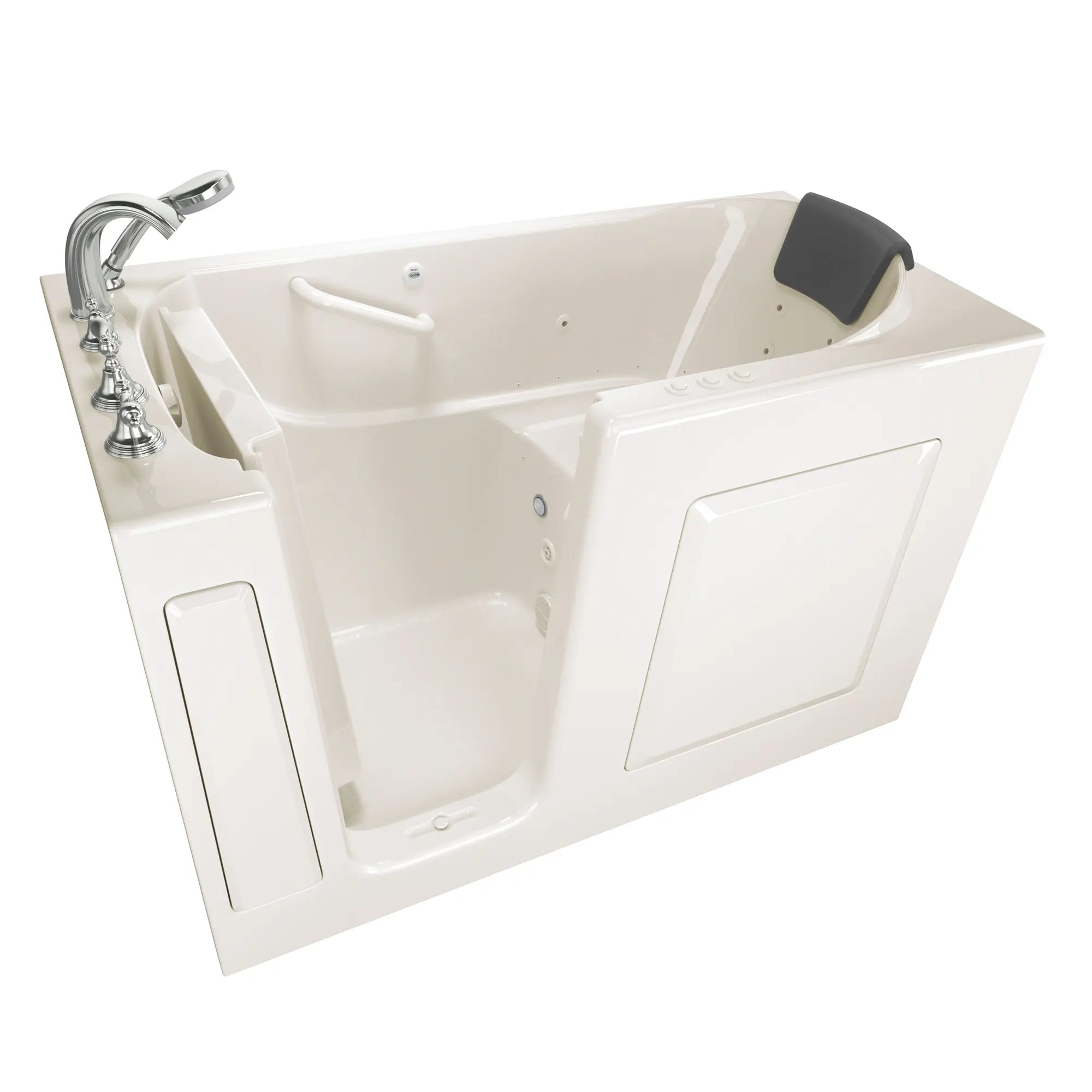 Gelcoat Premium Series 30 x 60 -Inch Walk-in Tub With Combination Air Spa and Whirlpool Systems - Left-Hand Drain With Faucet // LINEN // 170832_3060109CLL_SS6030LD-BC_KO_0_CDNwebp.webp