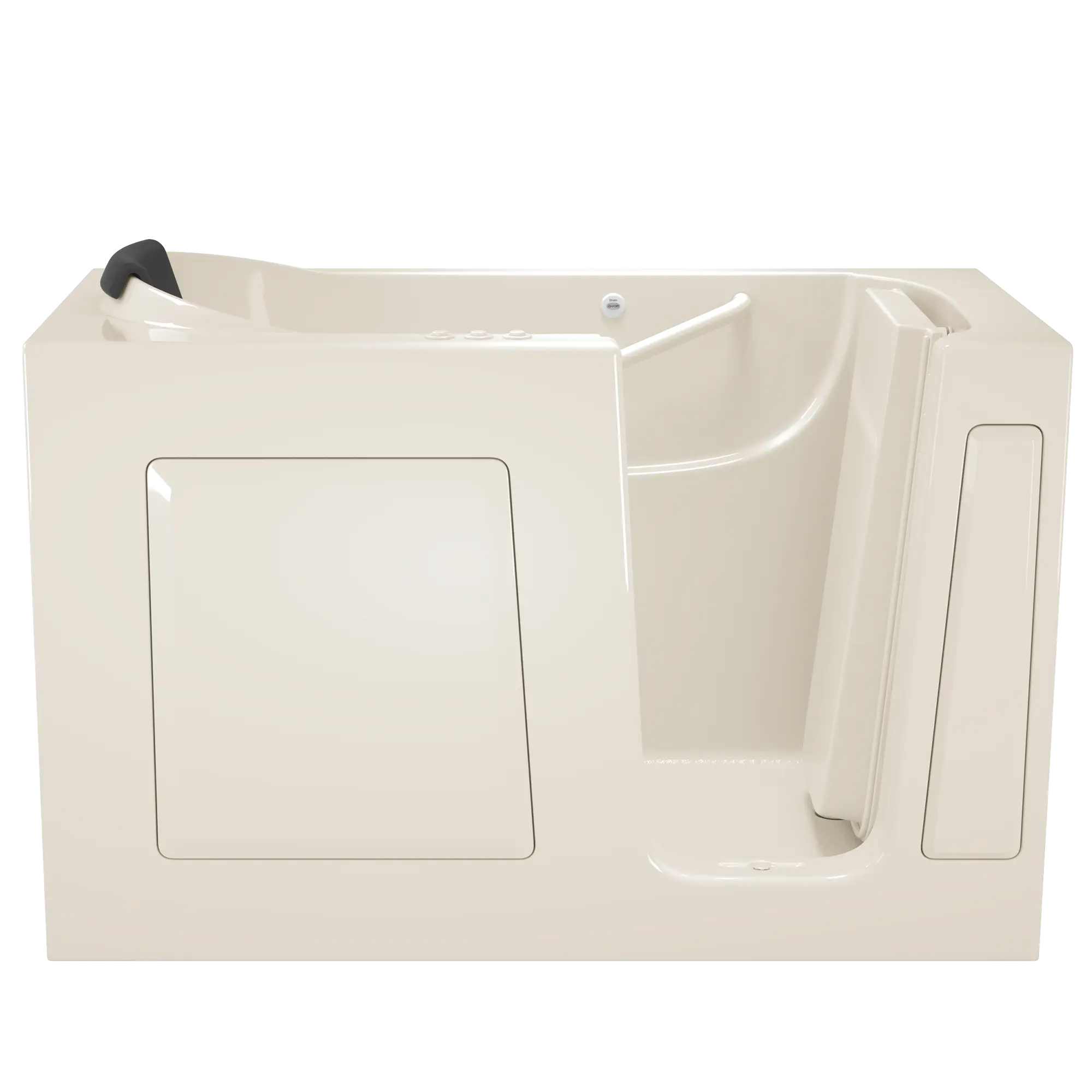 Gelcoat Premium Series 30 x 60 -Inch Walk-in Tub With Combination Air Spa and Whirlpool Systems - Right-Hand Drain // LINEN // 170844_Front_3060_105_CRL_0_CDNwebp.webp