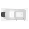 [3060.105.ARW] Gelcoat Premium Series 30 x 60 -Inch Walk-in Tub With Air Spa System - Right-Hand Drain - Linen