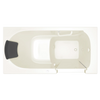 [3060.105.ARL] Gelcoat Premium Series 30 x 60 -Inch Walk-in Tub With Air Spa System - Right-Hand Drain - Linen